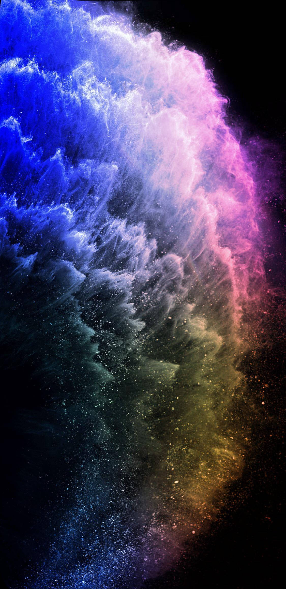 Blue, White, and Purple Gradient, iPhone 11, cosmic dust, Full HD Phone Wallpaper