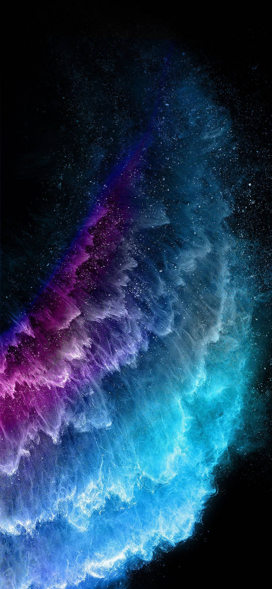 iPhone 11, Neon Crystals, electric blue, Full HD Phone Wallpaper
