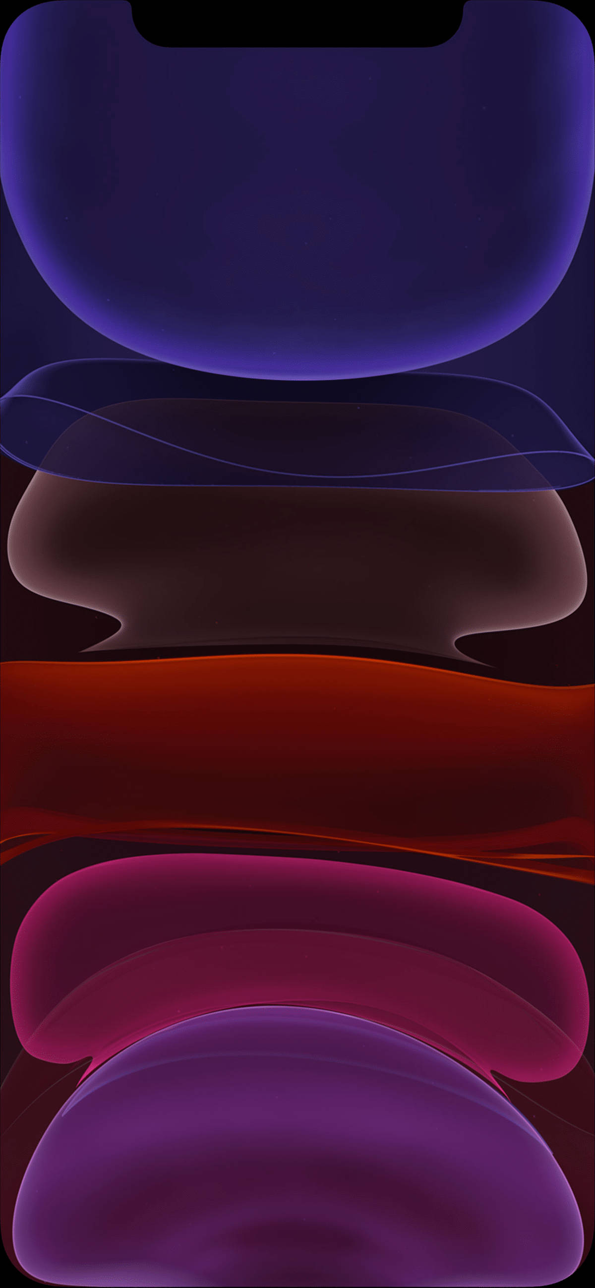iPhone 11, deep purple, red, 2K Phone Wallpaper