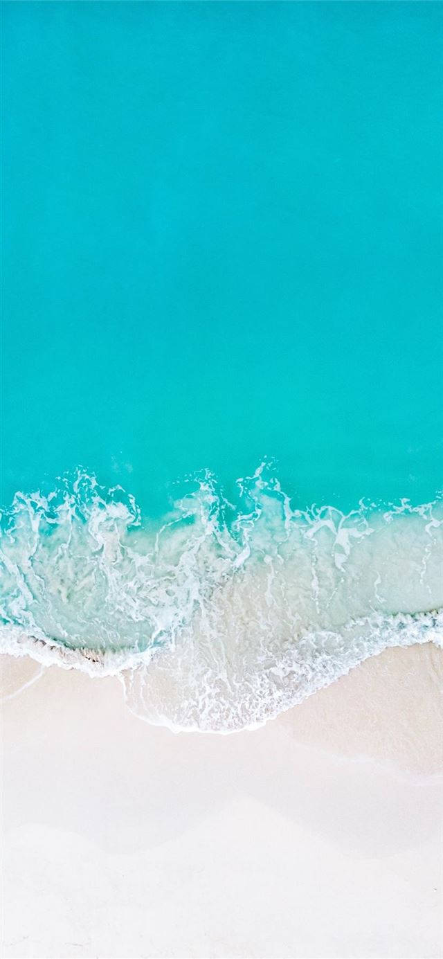 iPhone 11, turquoise ocean, white sandy beach, HD Phone Wallpaper