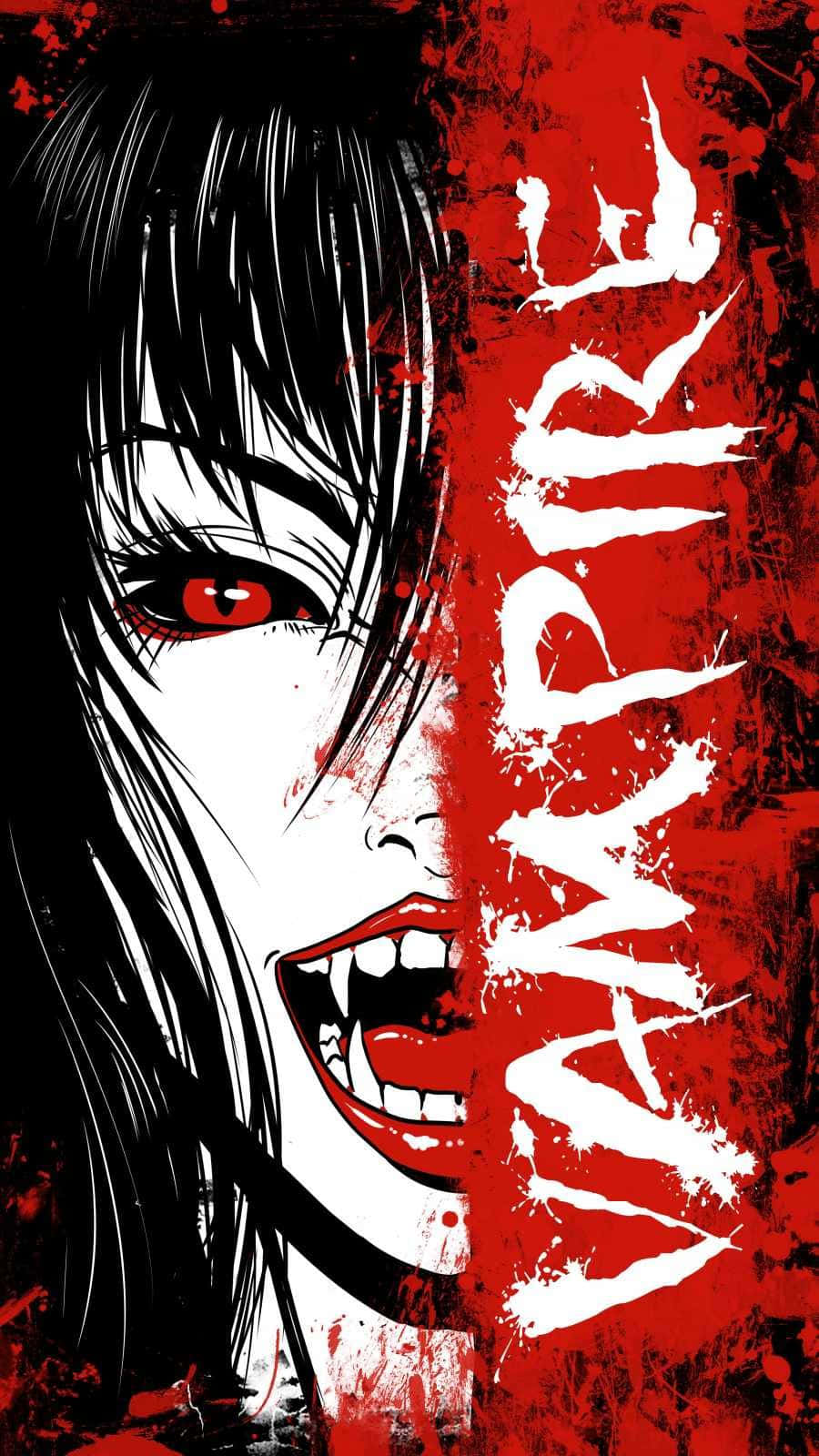 iPhone 12, anime, vampire girl, HD Phone Wallpaper