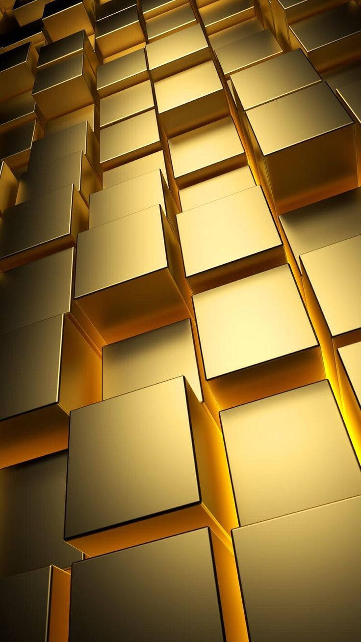 iPhone 12 Pro Max, Gold, cubes, HD Phone Wallpaper