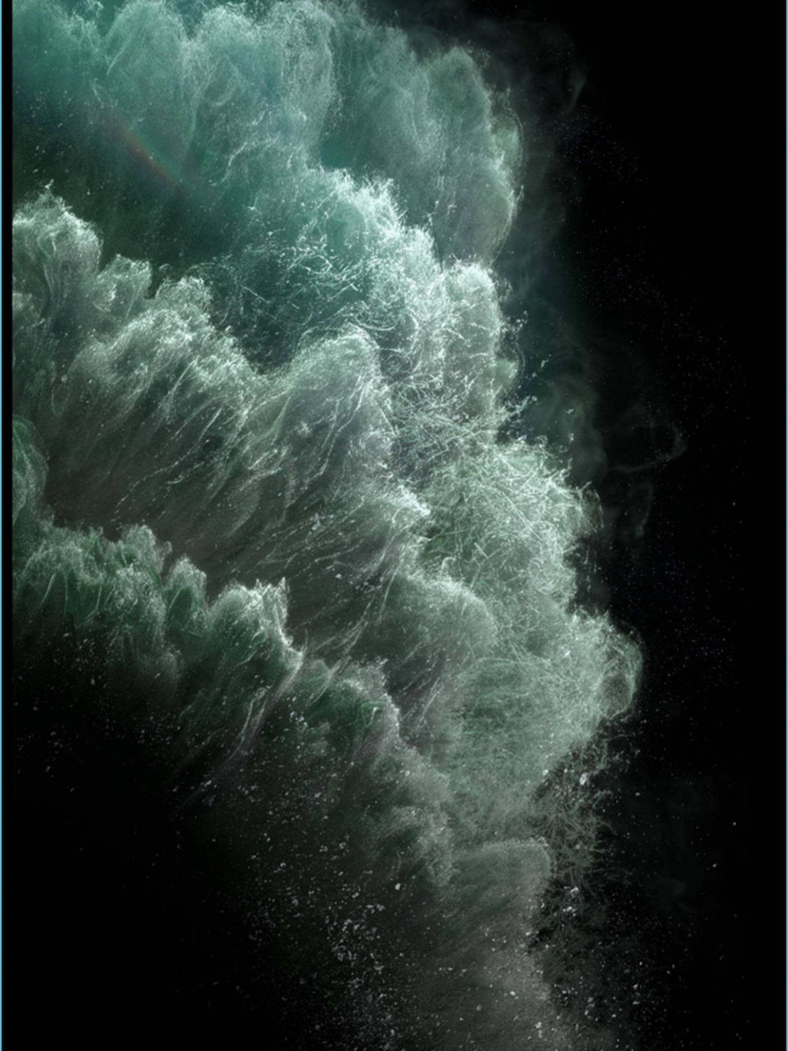 iPhone 12 Pro Max, ocean waves, teal, Full HD Phone Wallpaper