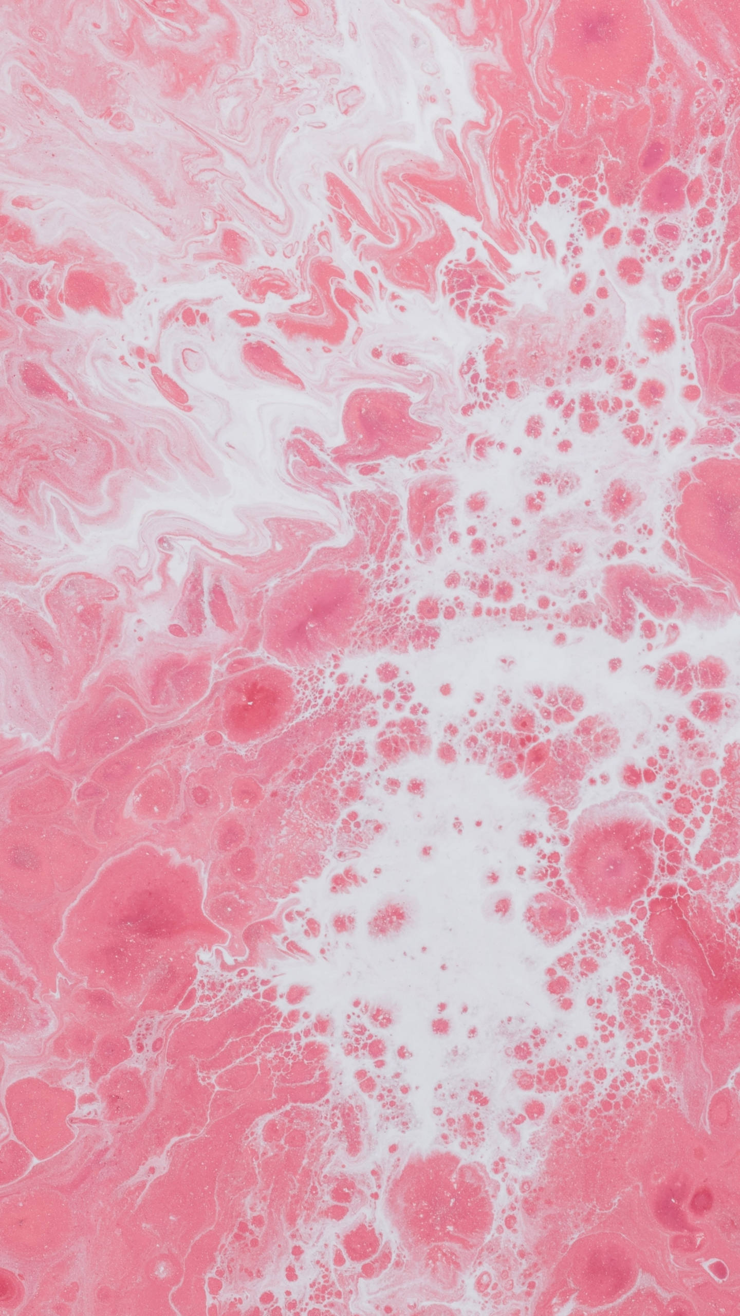 iPhone 12 Pro Max, soft pink, white marbled liquid, 2K Phone Wallpaper