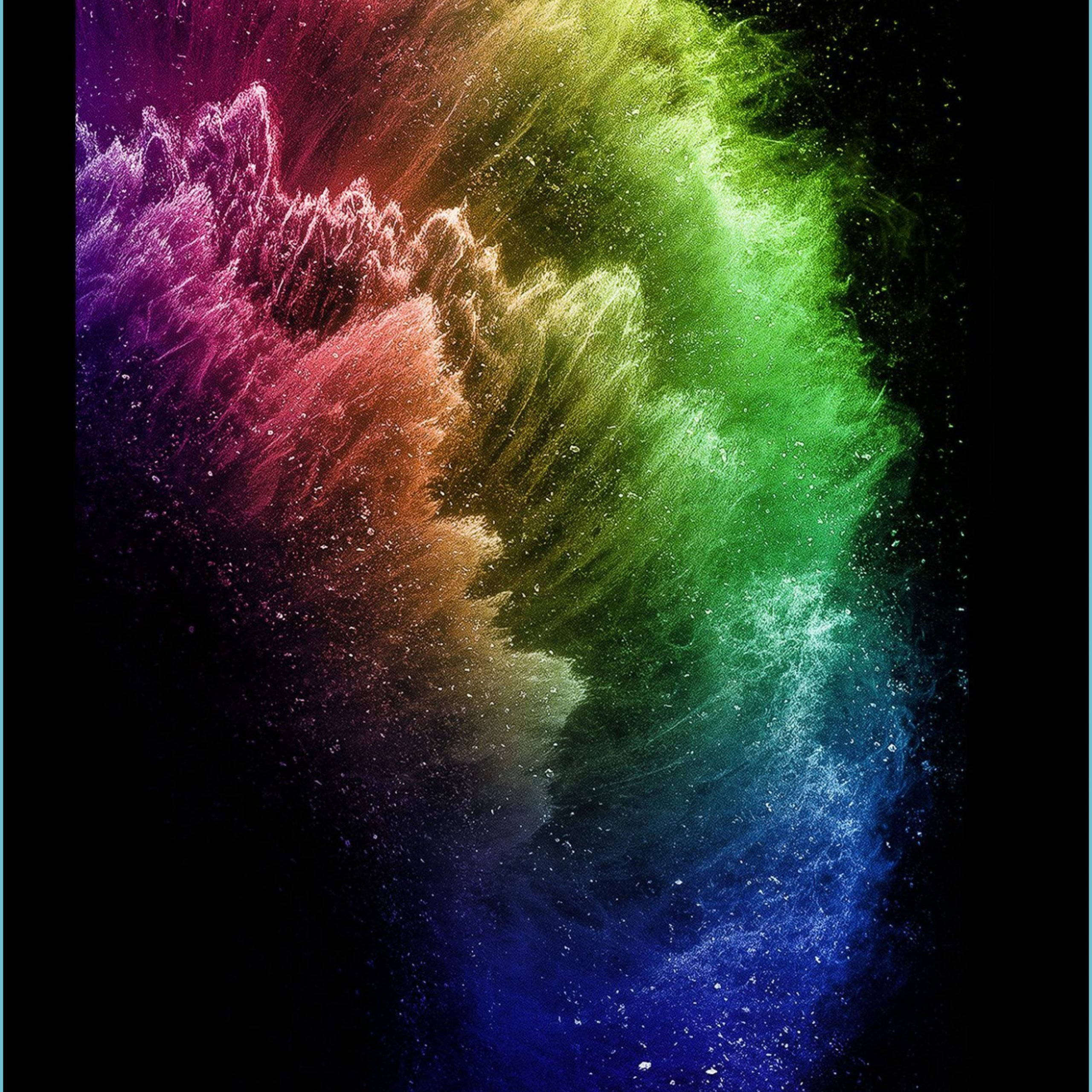 iPhone 12 Pro Max, powder explosion, rainbow, 2K Desktop Wallpaper