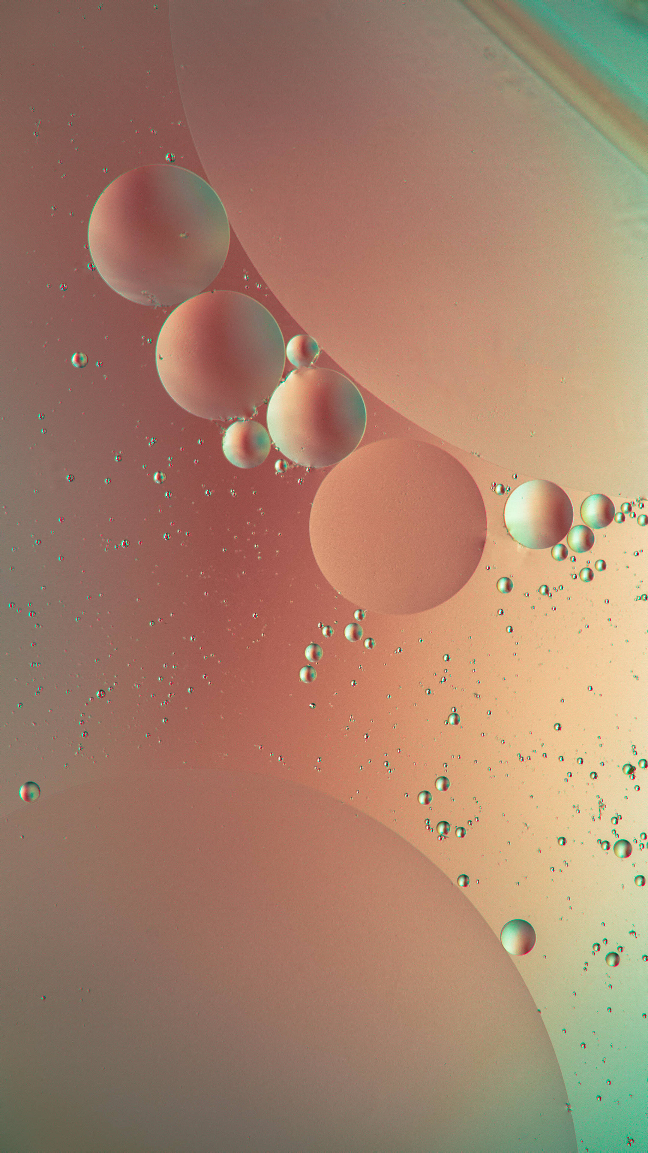 iPhone 12 Pro Max, pink, vibrant bubbles, 4K Phone Wallpaper