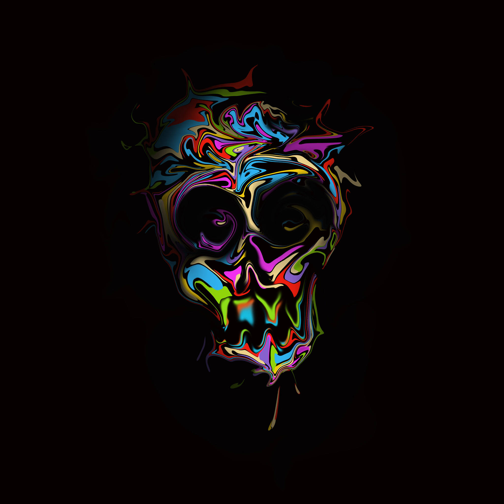 iPhone 12 Pro Max, skull, psychedelic, Full HD Desktop Wallpaper