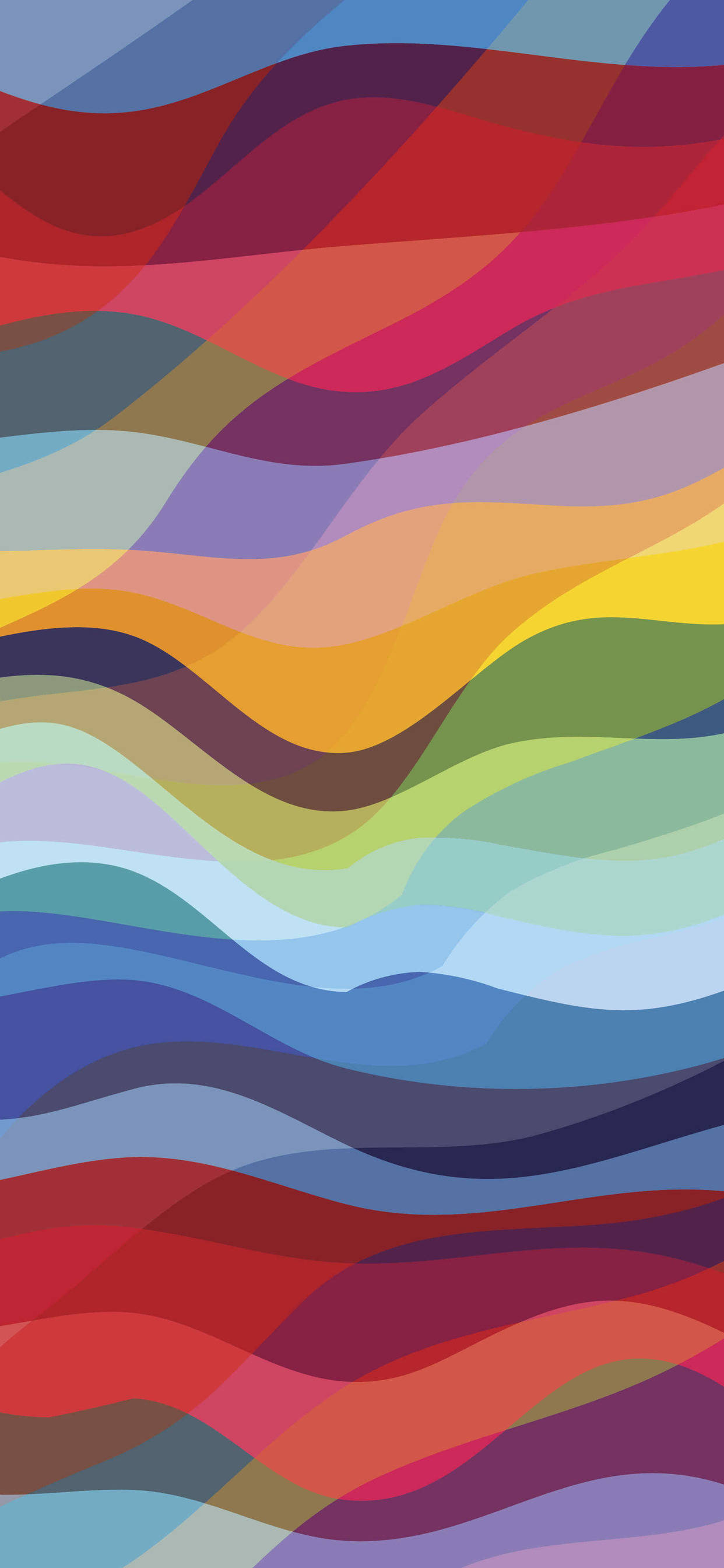iPhone 12 Pro Max, gradient waves, rainbow hues, 2K Phone Wallpaper