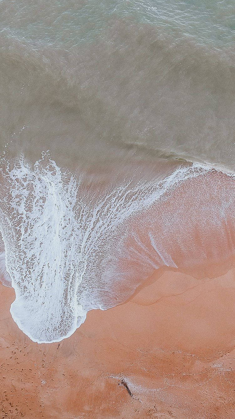 iPhone 12 Pro, sandy beach, ocean waves, HD Phone Wallpaper
