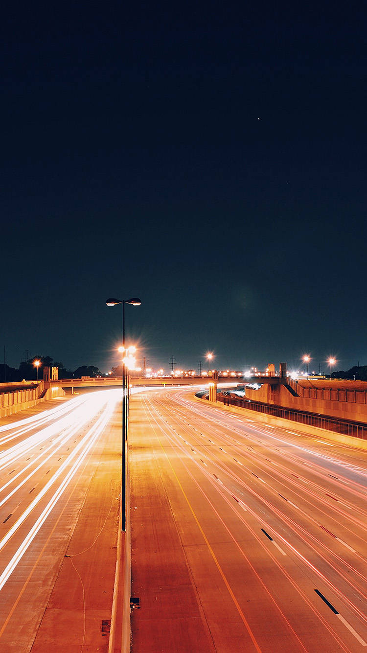 iPhone 12 Pro, highway, night, HD Phone Wallpaper