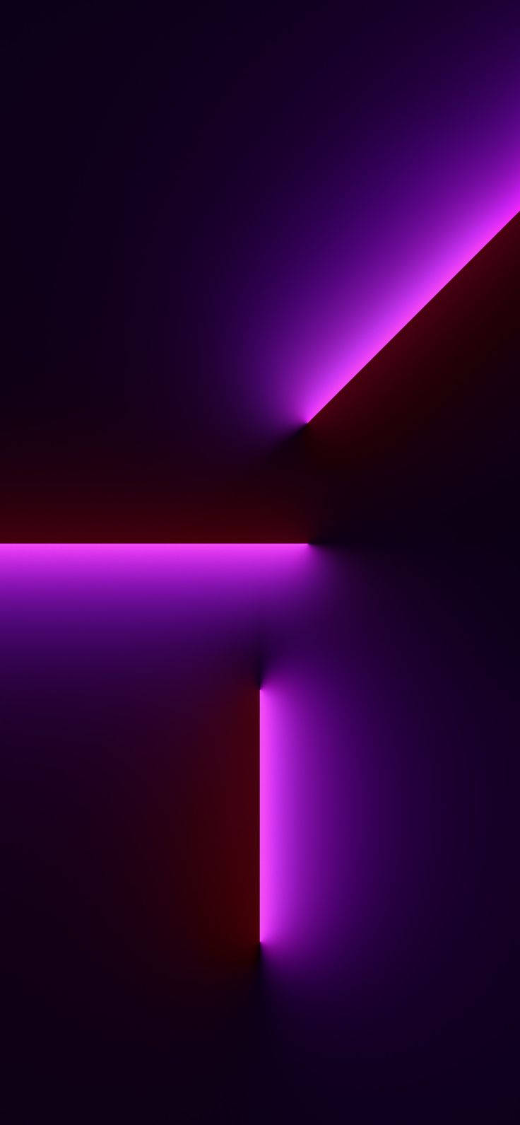 iPhone 12 Pro, purple neon lights, geometric angles, HD Phone Wallpaper