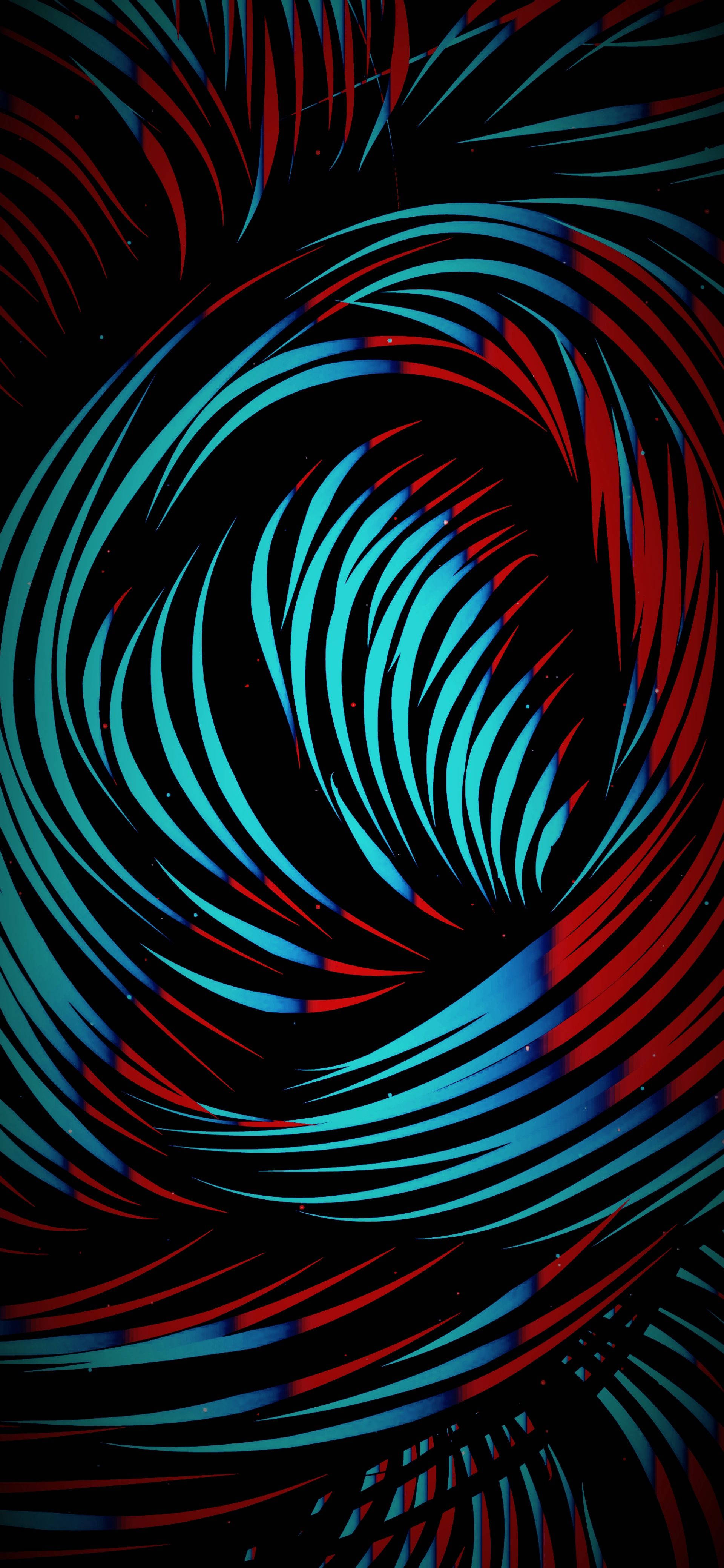 iPhone 12, blue, red, 4K Phone Wallpaper