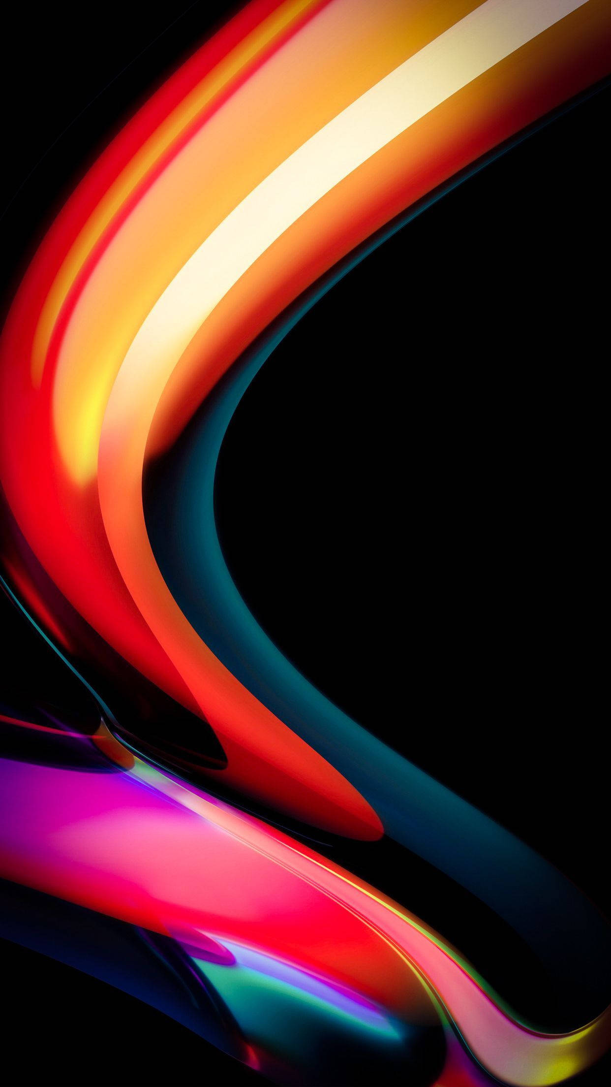 iPhone 12, Stock, orange streak, Full HD Phone Wallpaper