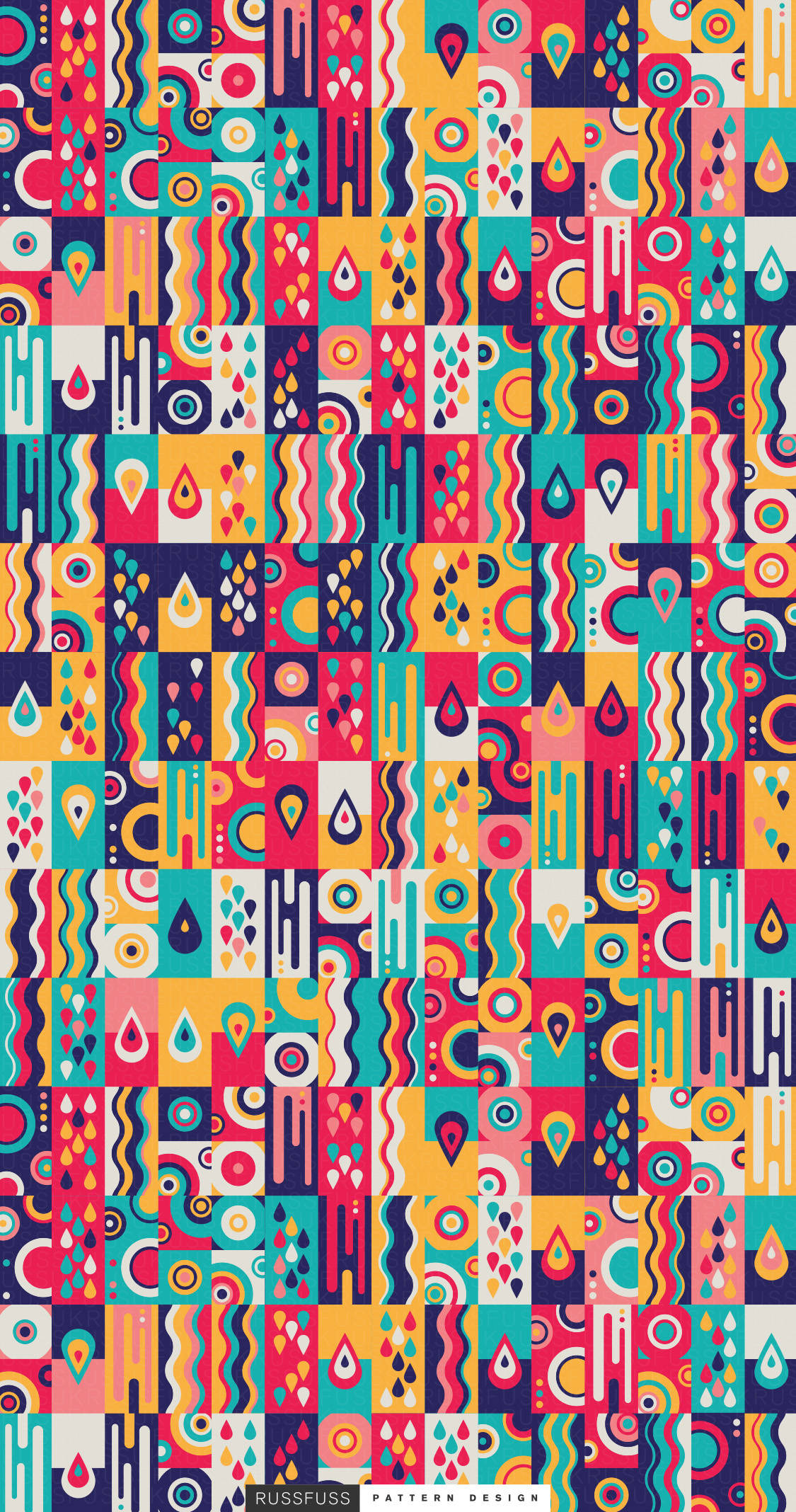 iPhone Stock, ceramic pattern, vibrant geometric pattern, Full HD Phone Wallpaper