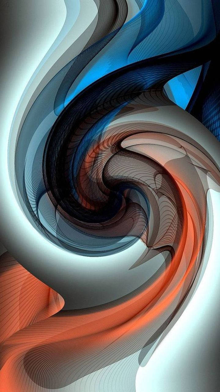 iPhone 12, colorful spiral effect, blue, HD Phone Wallpaper