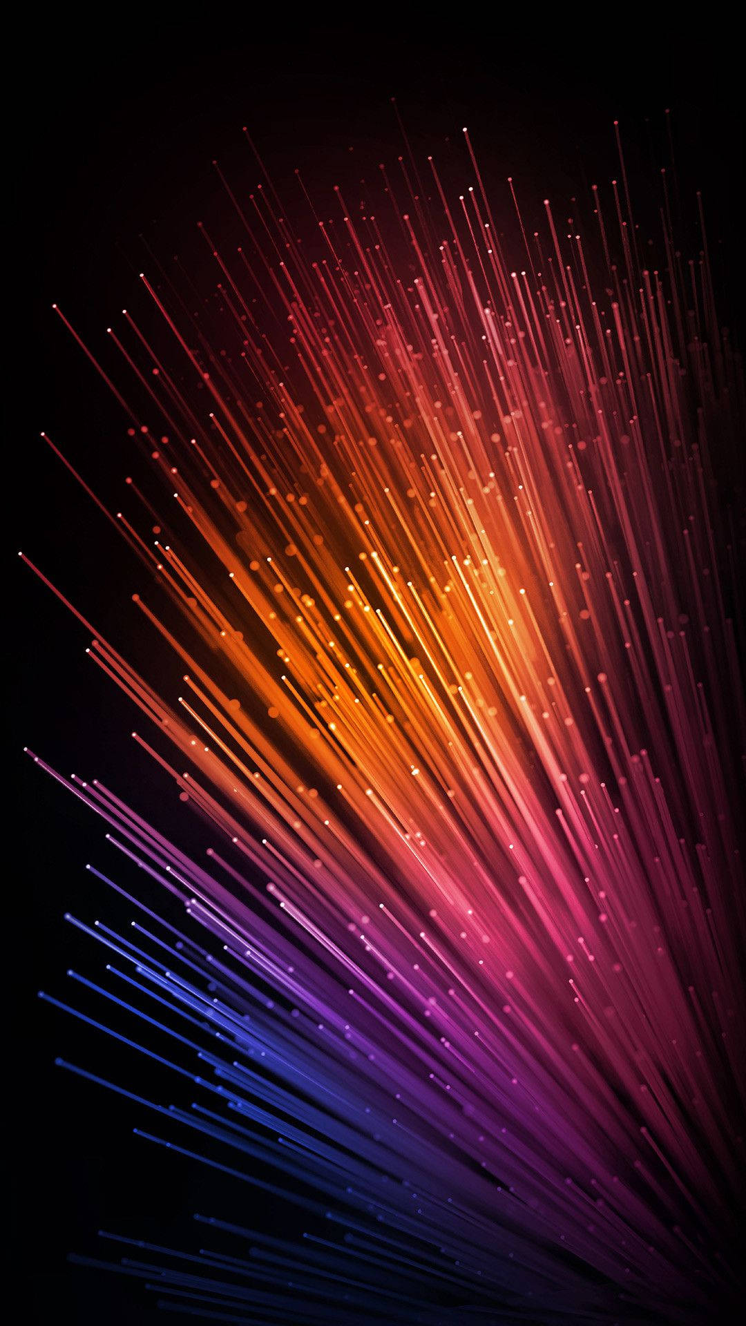 iPhone 12, colorful fiber lines, red orange pink and blue, Full HD Phone Wallpaper