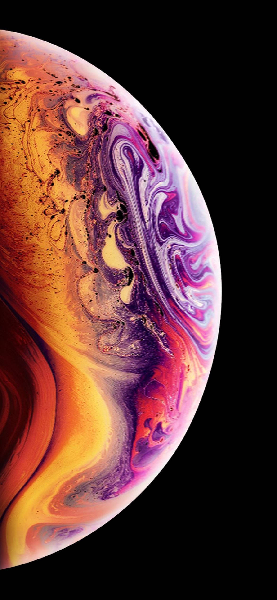 iPhone 12, cosmic sphere, fiery orange, Full HD Phone Wallpaper