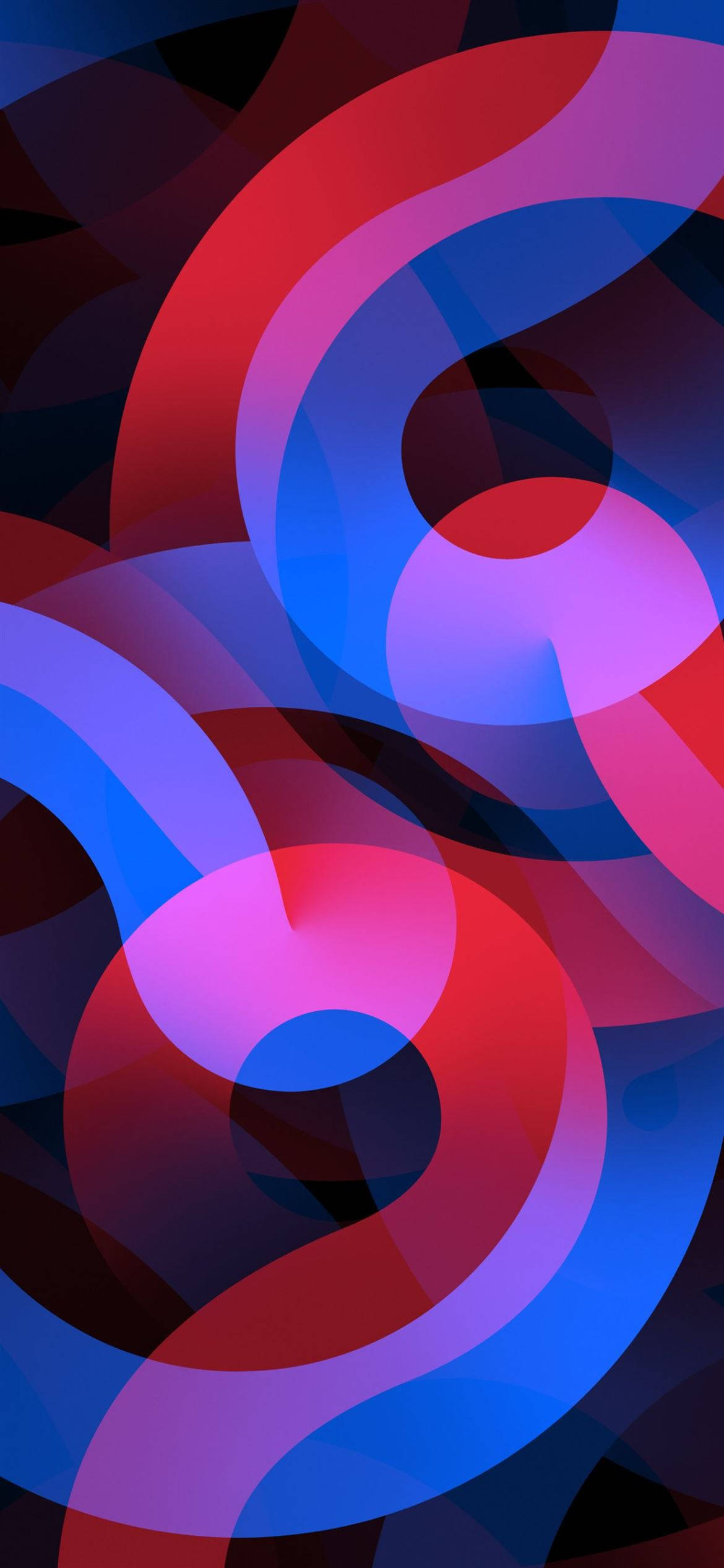 iPhone 12, red and blue squiggles, glowing gradients, Full HD Phone Wallpaper