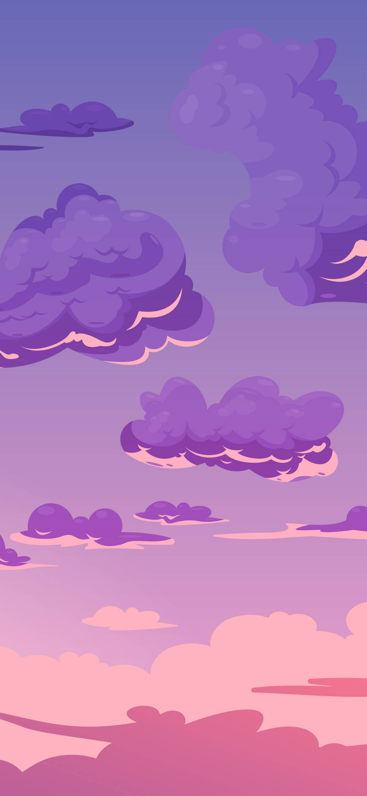 iPhone 12, purple clouds, pink clouds, Full HD Phone Wallpaper