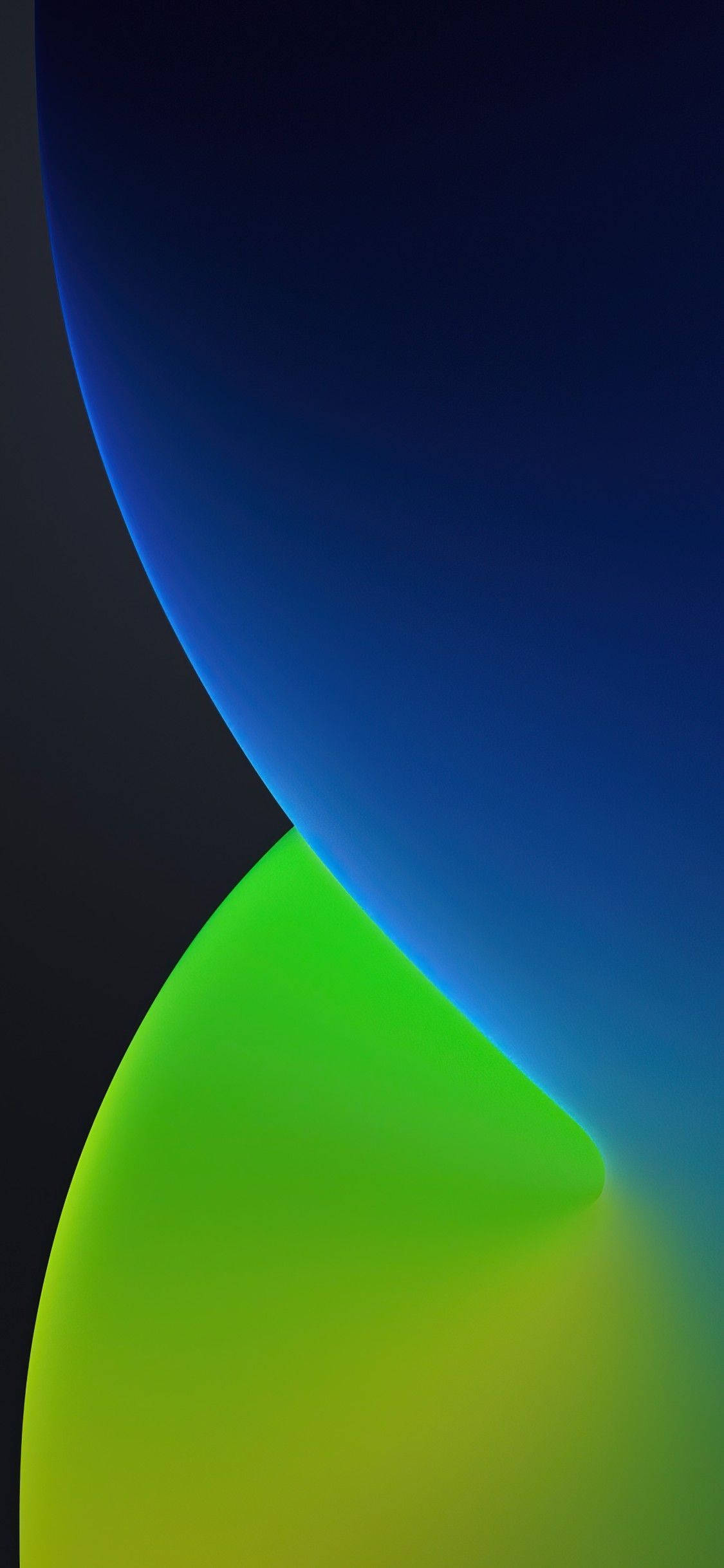iPhone 12, Stock Green, blue shape, Full HD Phone Wallpaper