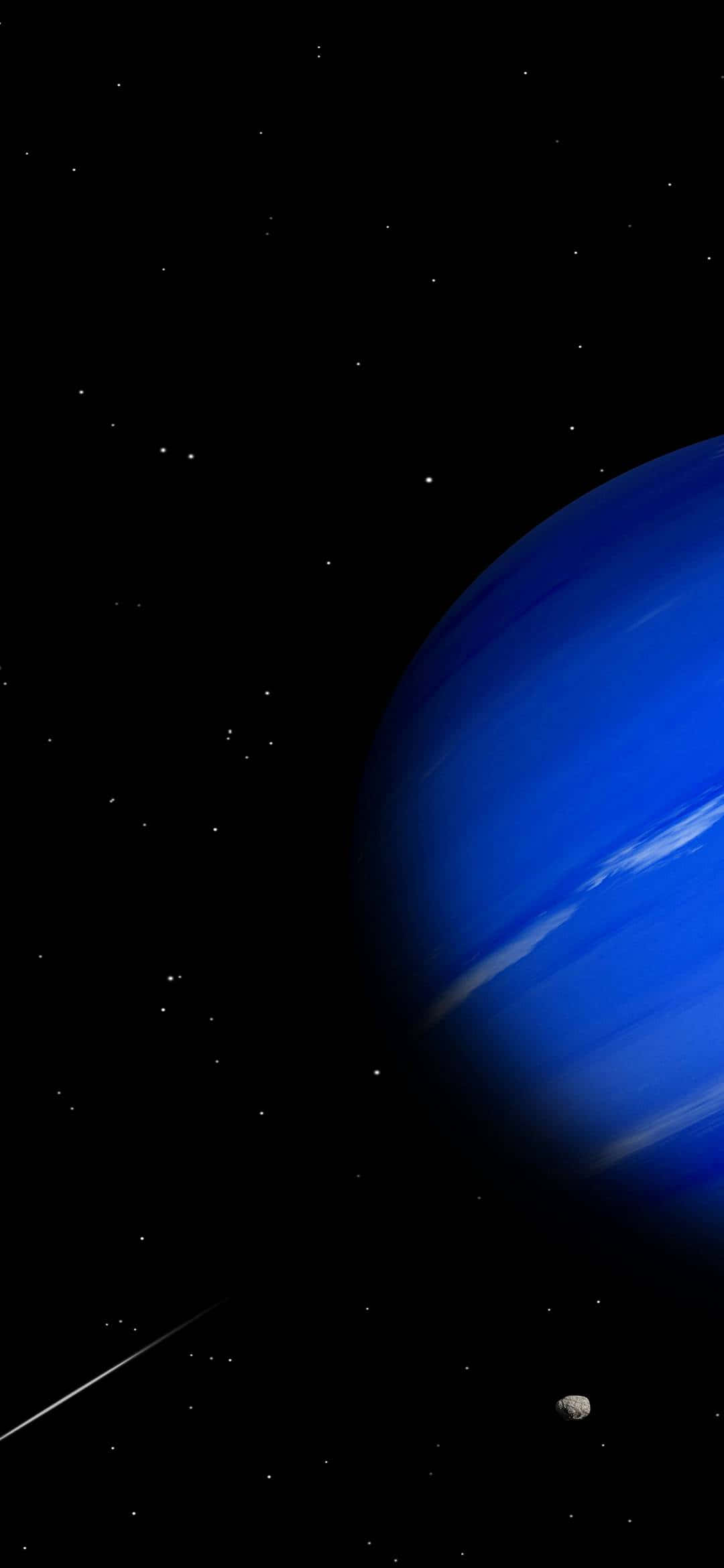 iPhone 13 Mini, vibrant blue planet, swirling clouds, Full HD Phone Wallpaper