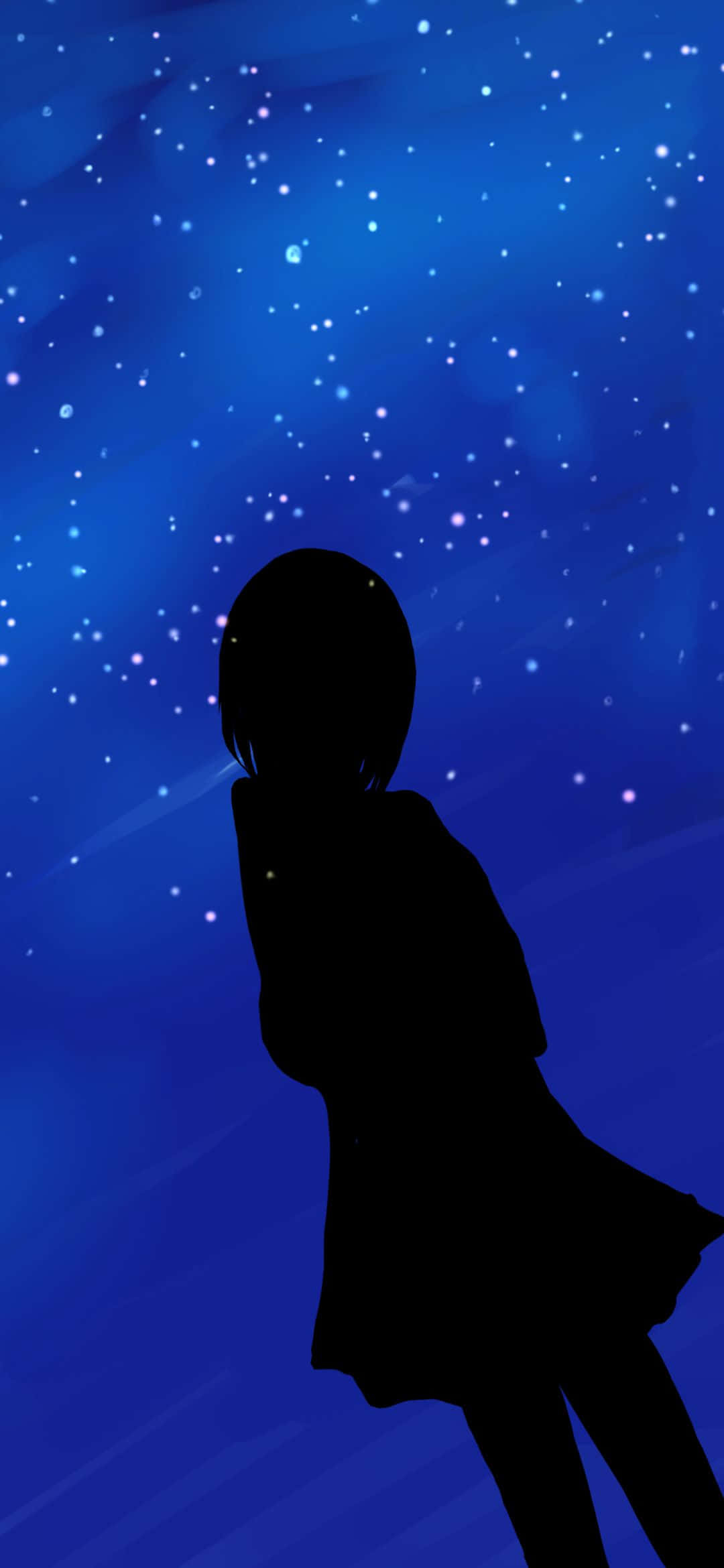 iPhone 13 Mini, starry night sky, deep blue hues, Full HD Phone Wallpaper
