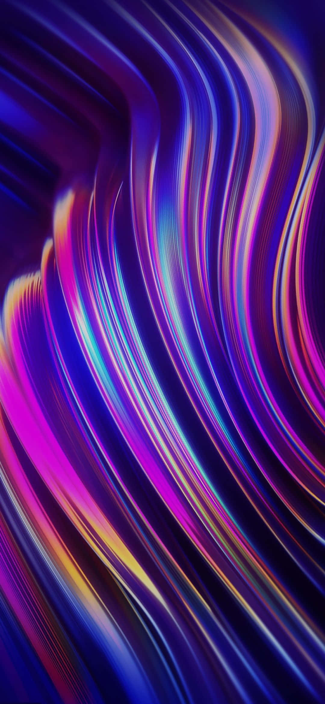 iPhone 13 Mini, neon streaks, purple, Full HD Phone Wallpaper