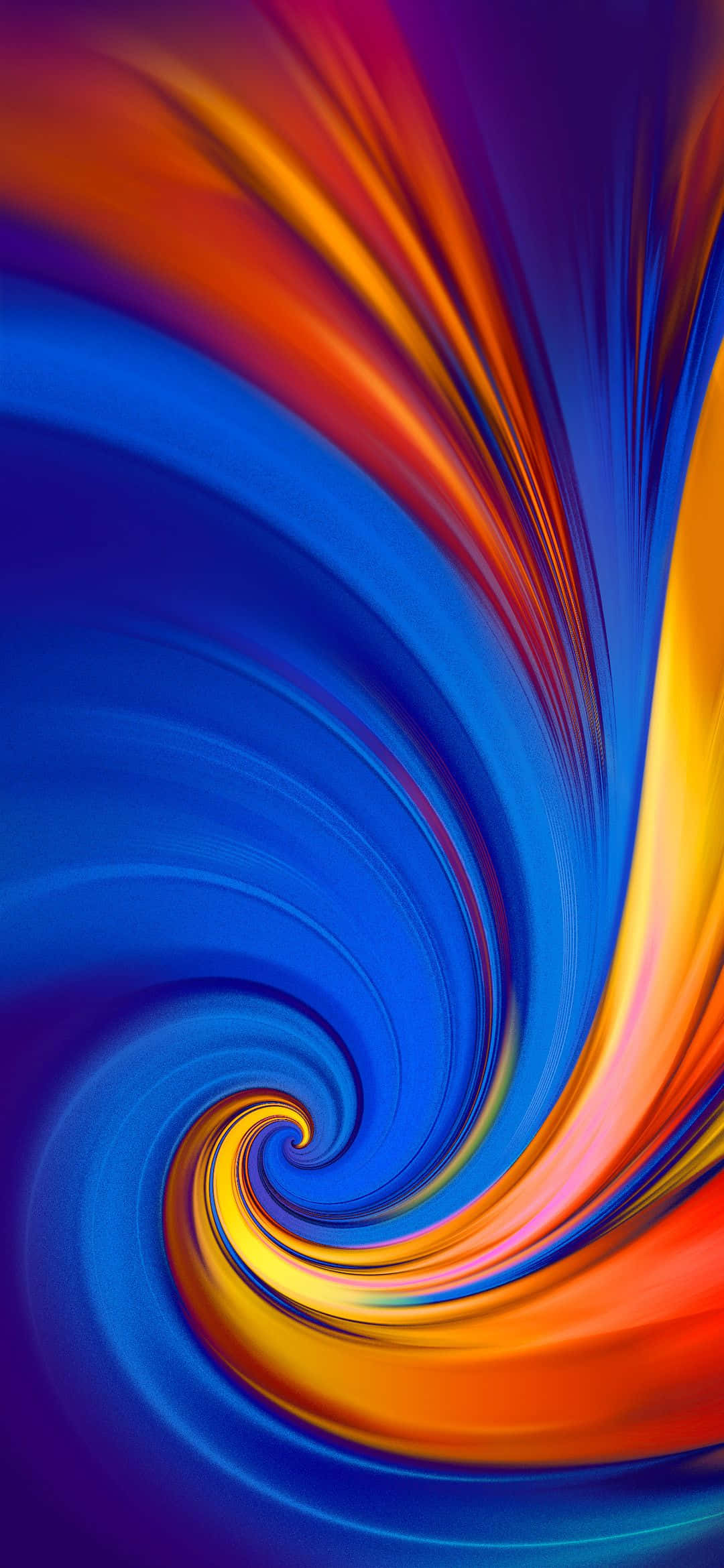 iPhone 13 Mini, electric blue, orange, Full HD Phone Wallpaper