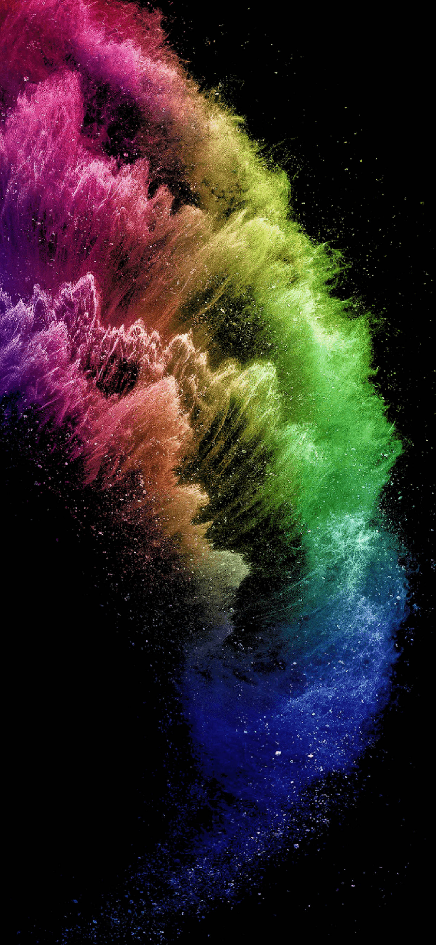iPhone 13 Pro Max, dust, rainbow, 2K Phone Wallpaper