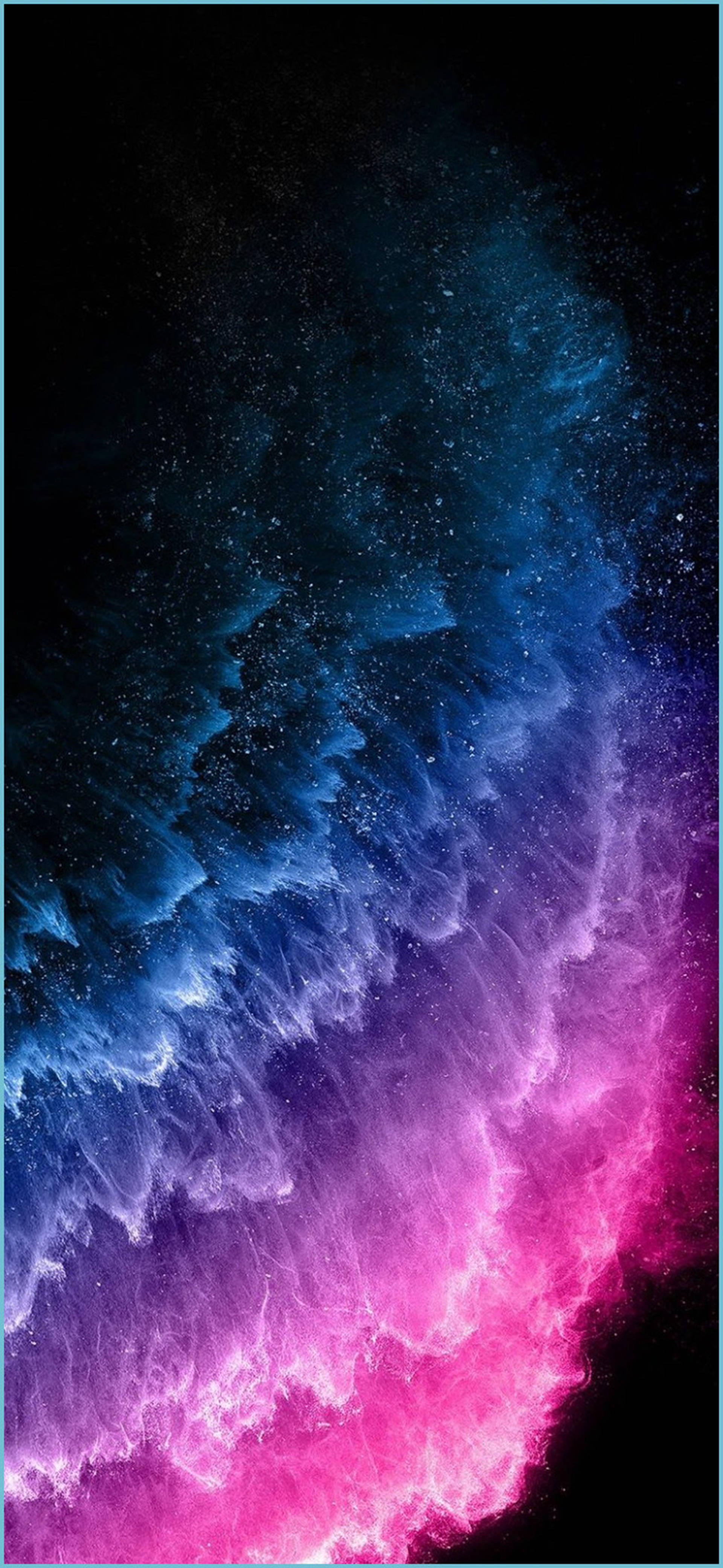 iPhone 13 Pro Max, cosmic gradient, electric blue, 4K Phone Wallpaper
