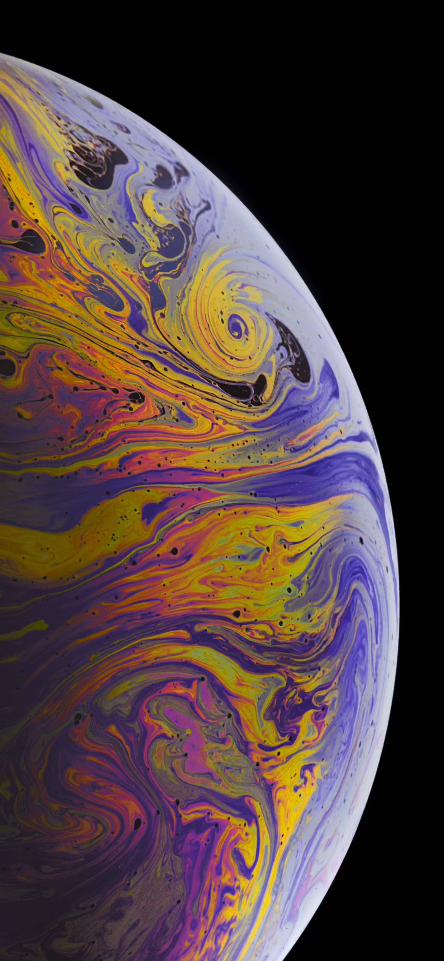 iPhone 13 Pro, purple, yellow, 2K Phone Wallpaper