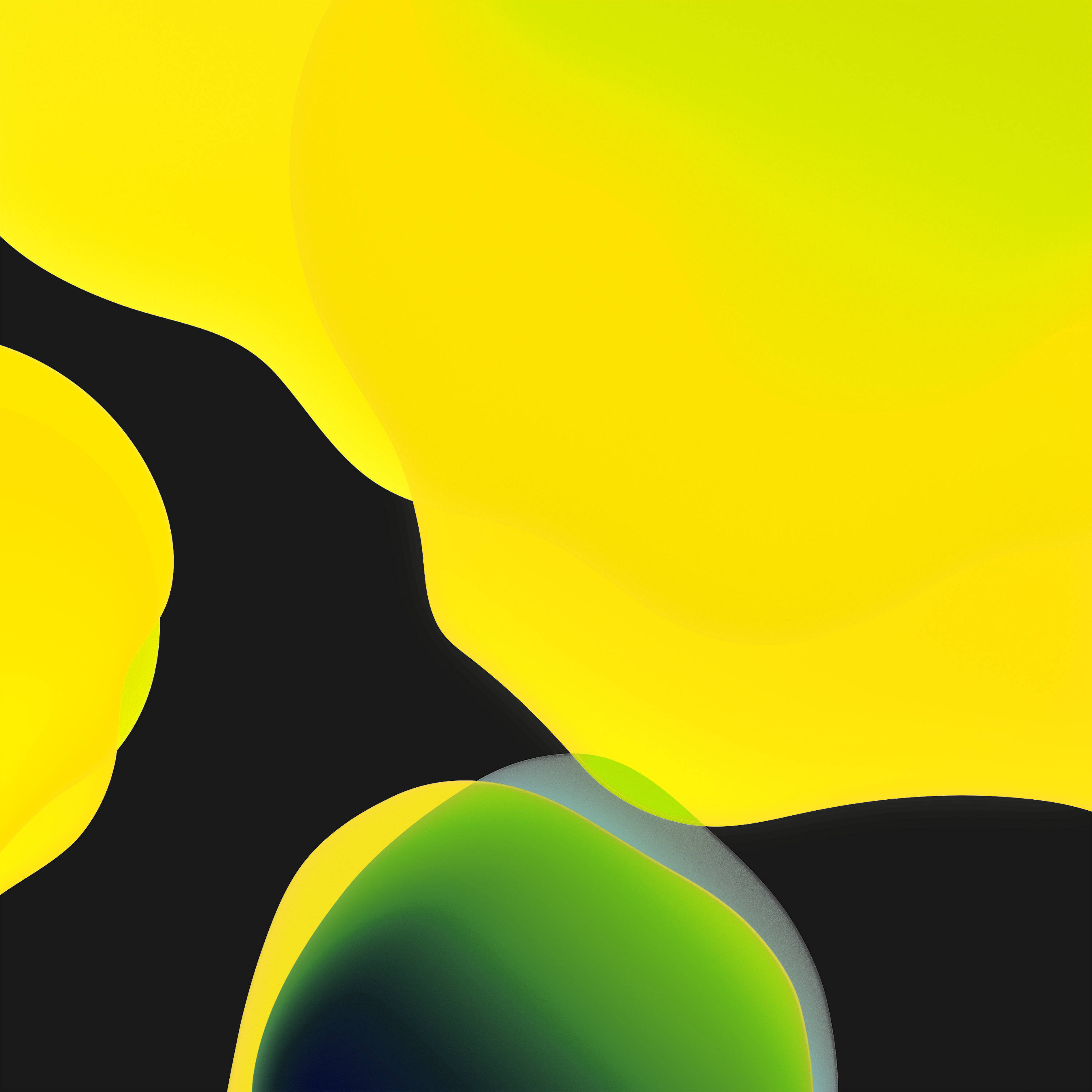 iPhone 13, iOS, yellow, 2K Desktop Wallpaper