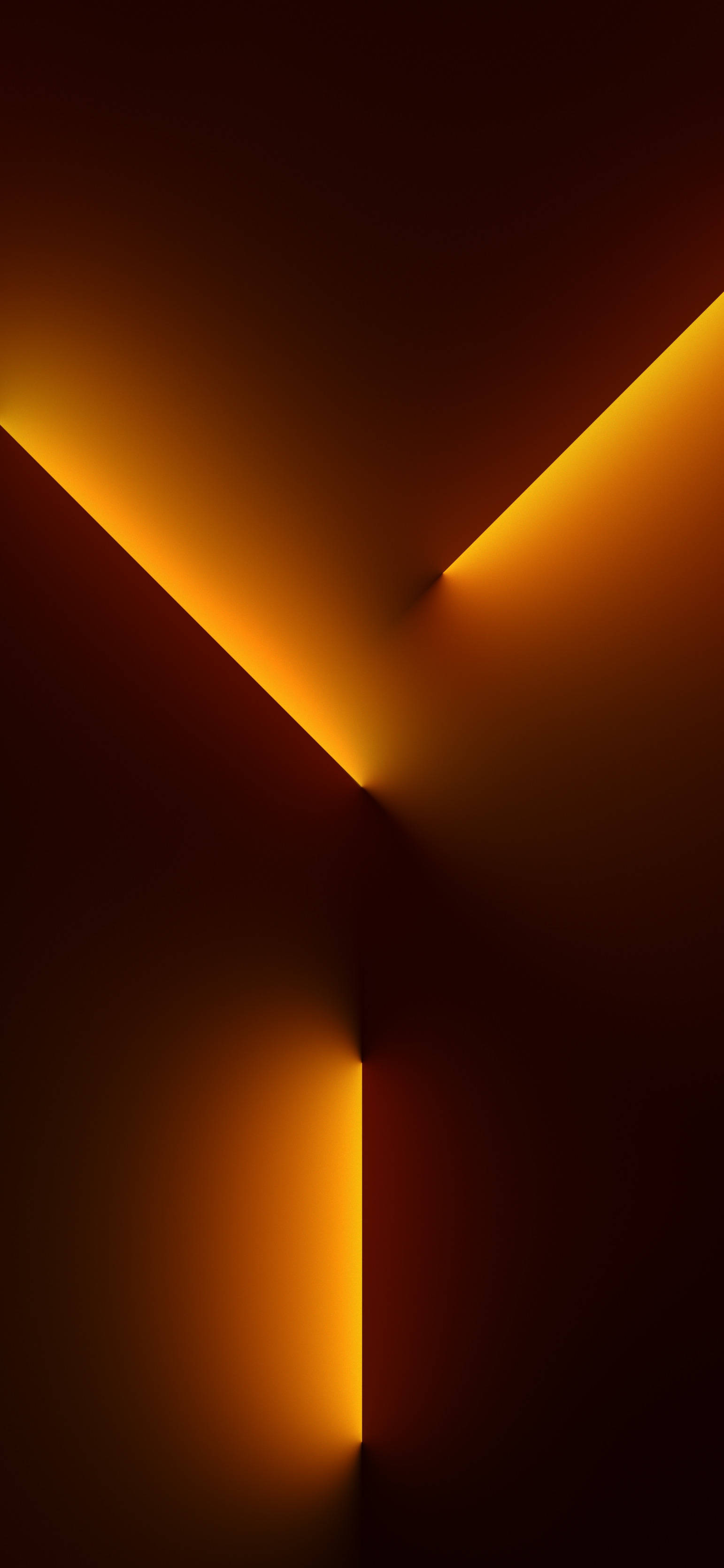 iPhone 13, orange, light beam, 2K Phone Wallpaper