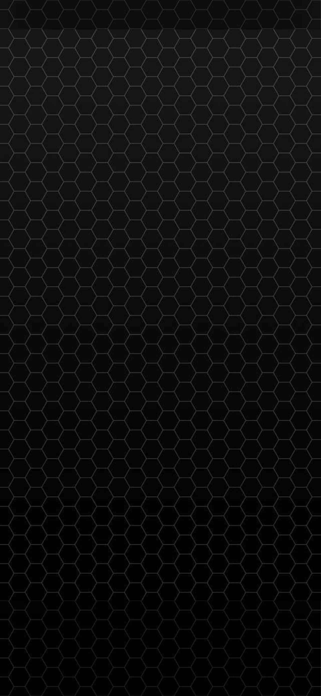 iPhone 14 Plus, black, hexagonal grid pattern, 2K Phone Wallpaper