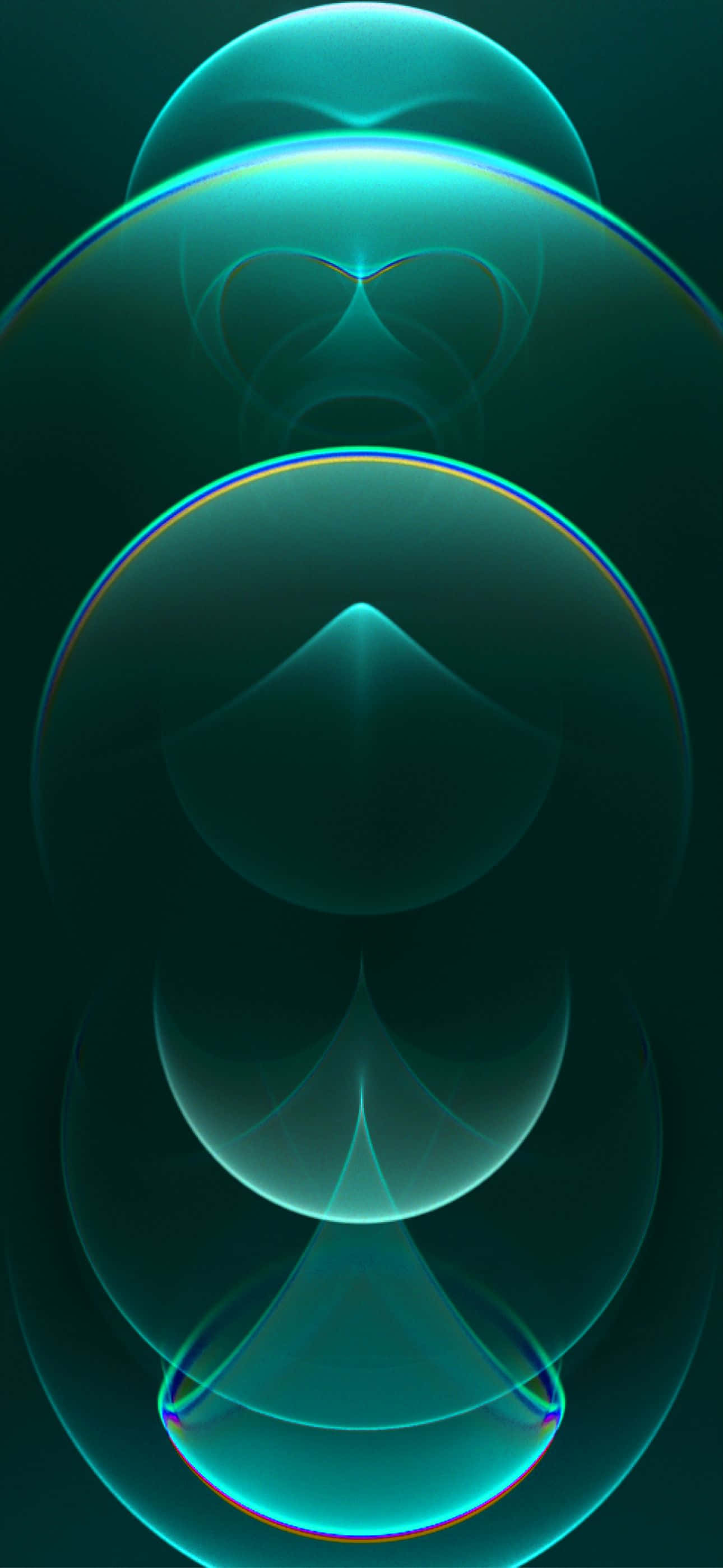iPhone 14 Pro Max, teal, dark background, 2K Phone Wallpaper