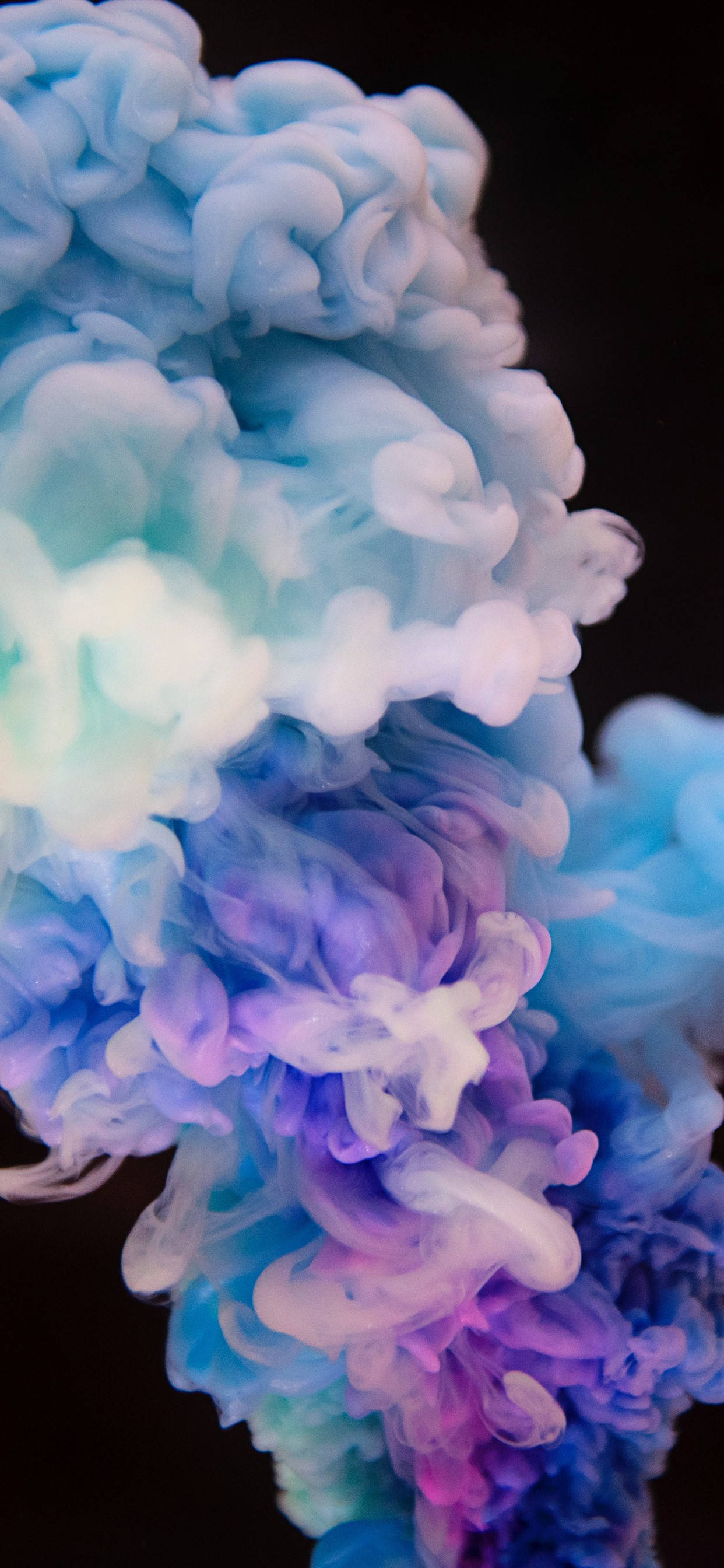 iPhone 14 Pro, Light Blue Smoke, blue, 2K Phone Wallpaper