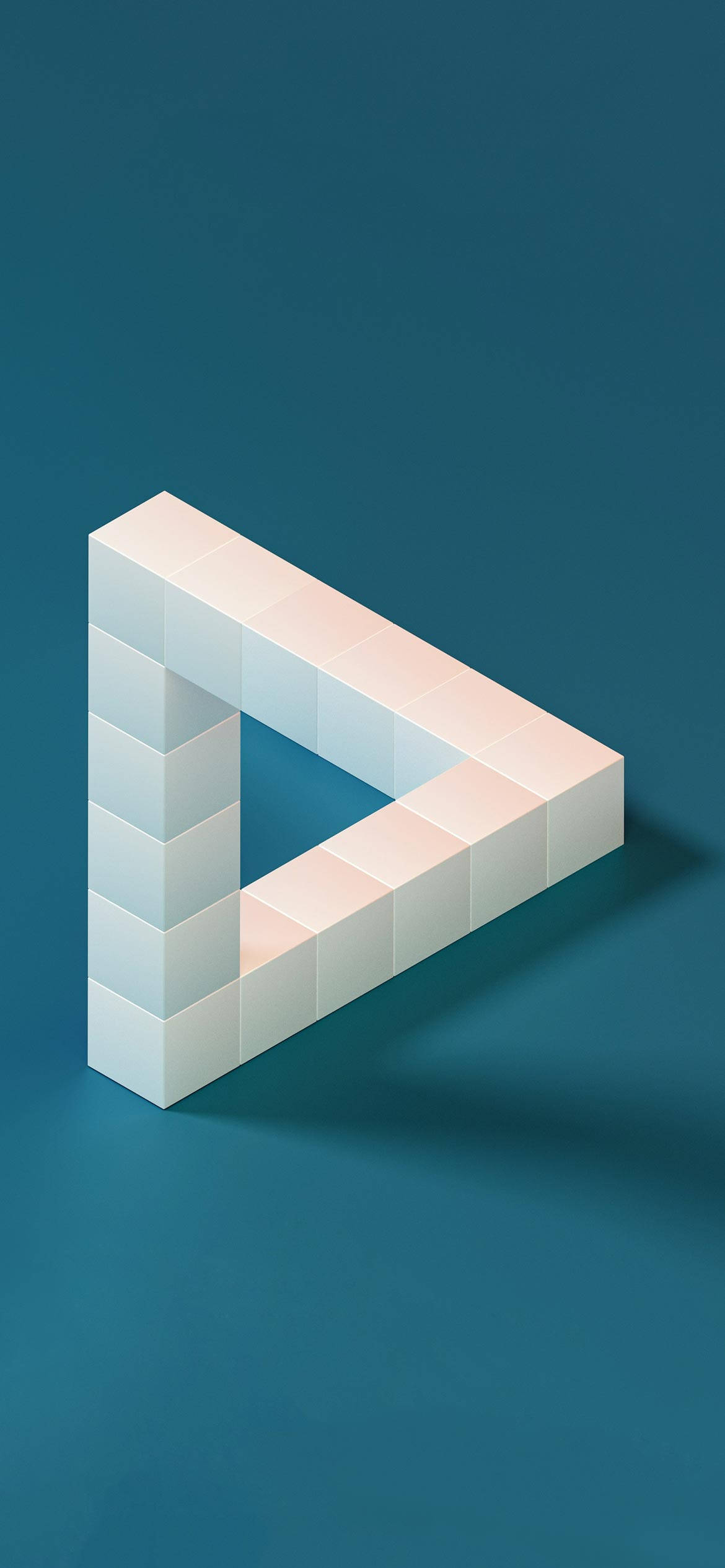 iPhone 14 Pro, infinite 3D, white cubes, Full HD Phone Wallpaper