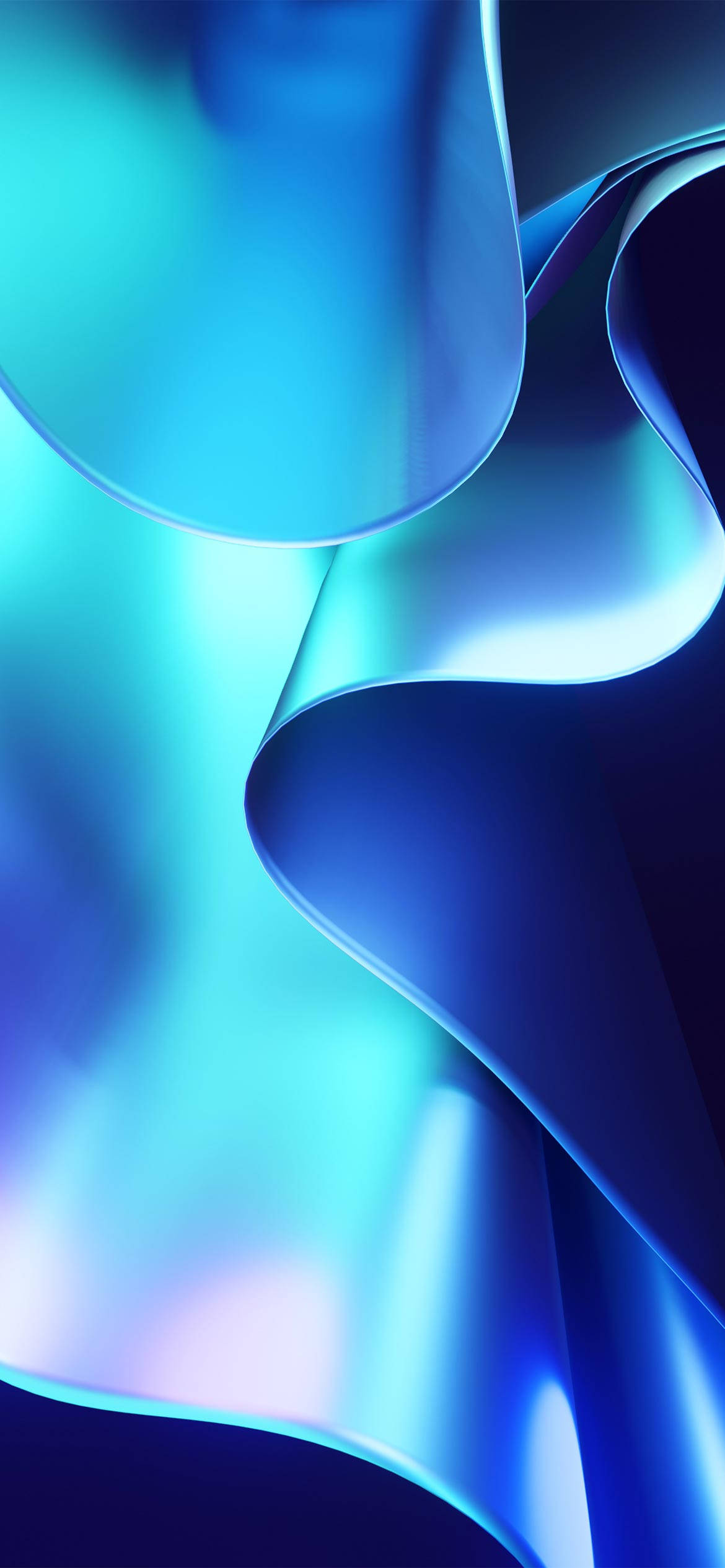 iPhone 14 Pro, Neon Blue, glossy highlights, Full HD Phone Wallpaper