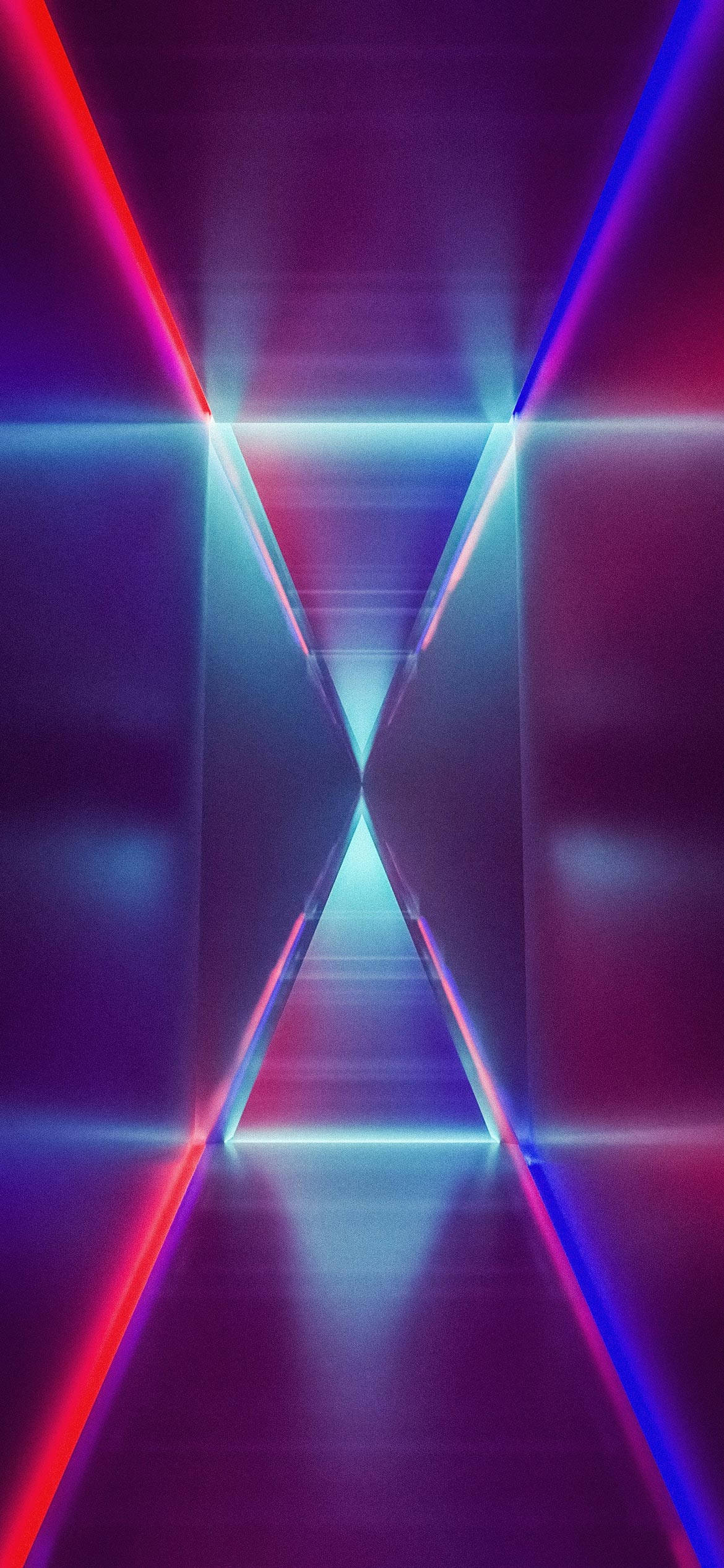 iPhone 14 Pro, Purple 3D Prism, neon red, Full HD Phone Wallpaper