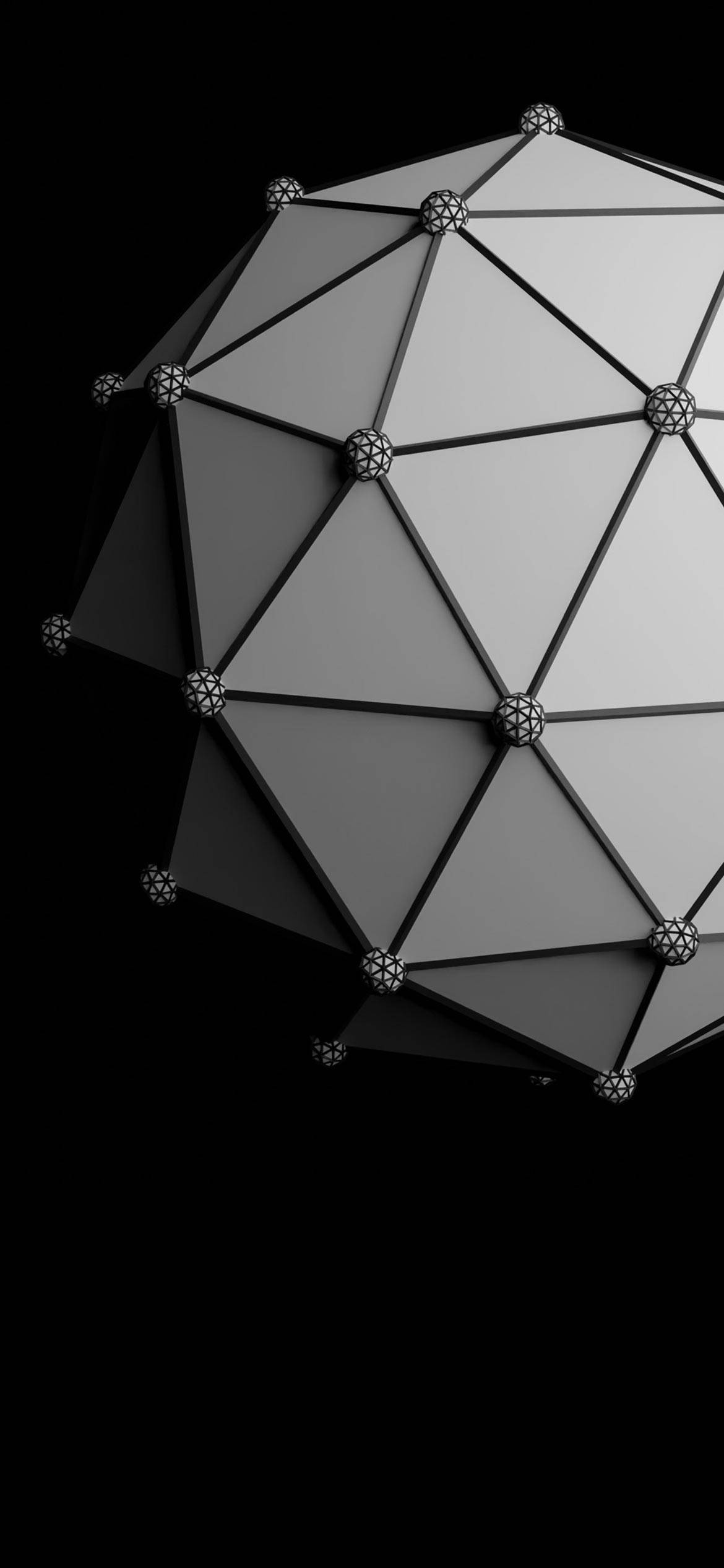 iPhone 14 Pro, 3D globe, geometric sphere, Full HD Phone Wallpaper