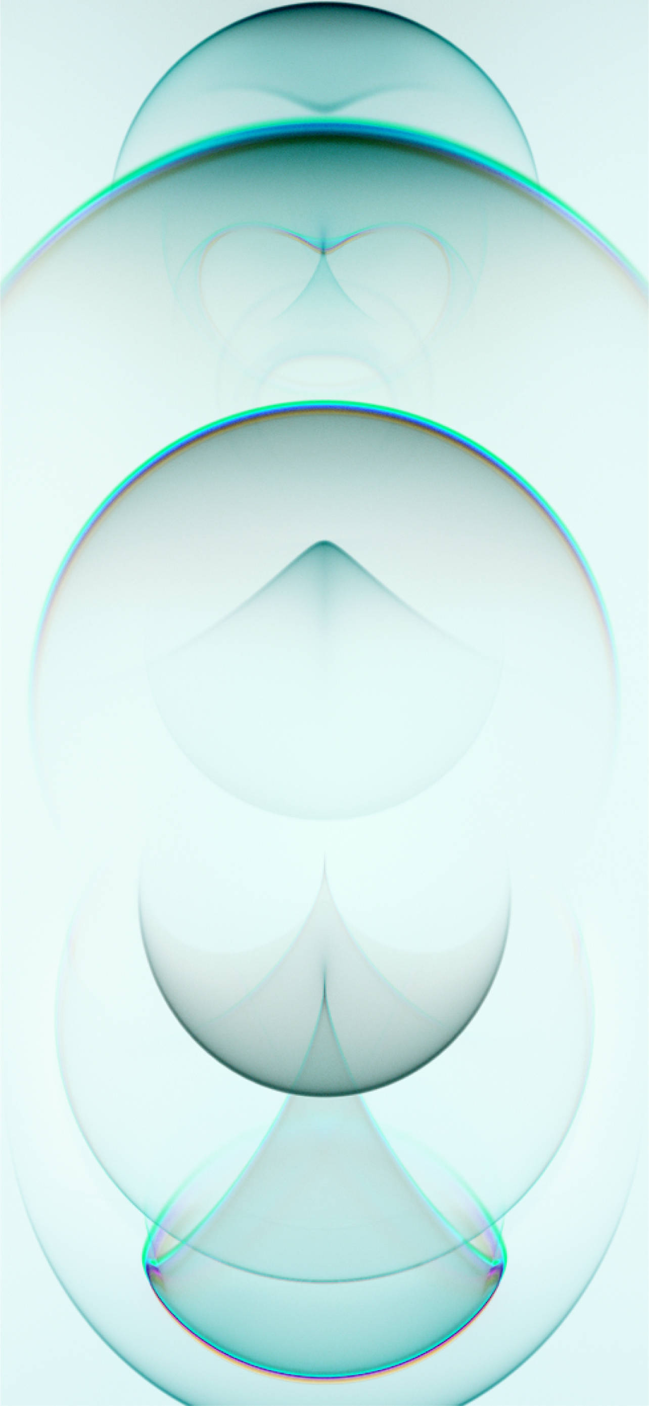iPhone 14 Pro, light green, bubbles, 2K Phone Wallpaper