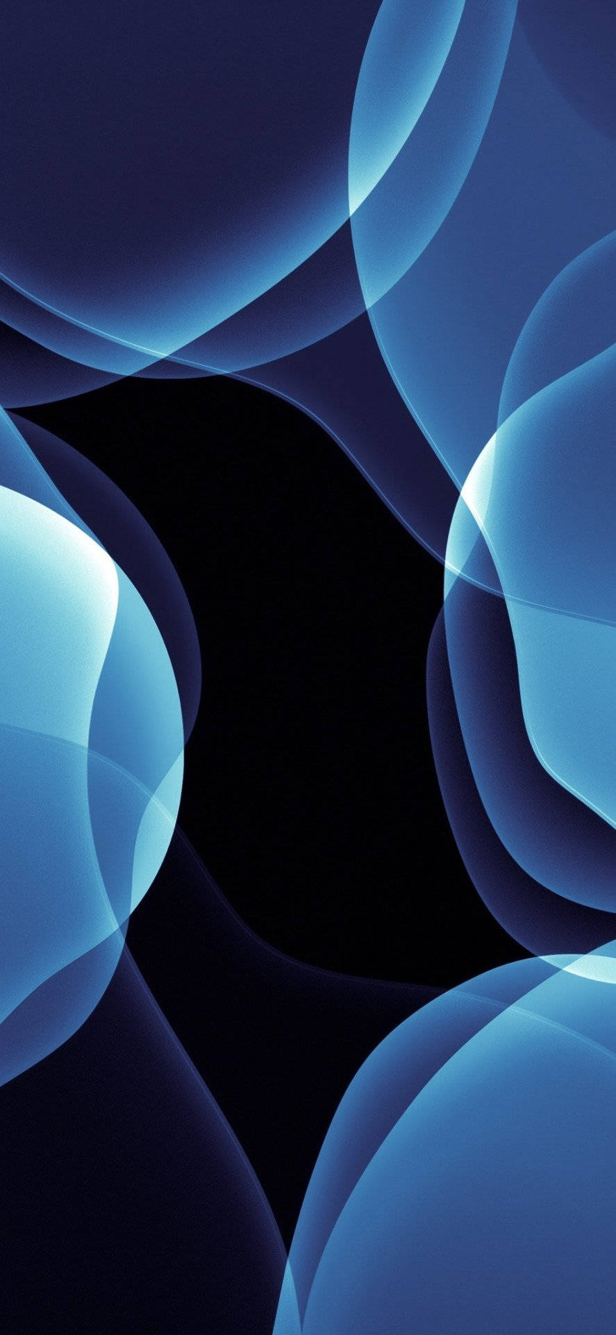 iPhone 14, Neon Blue, black, Full HD Phone Wallpaper