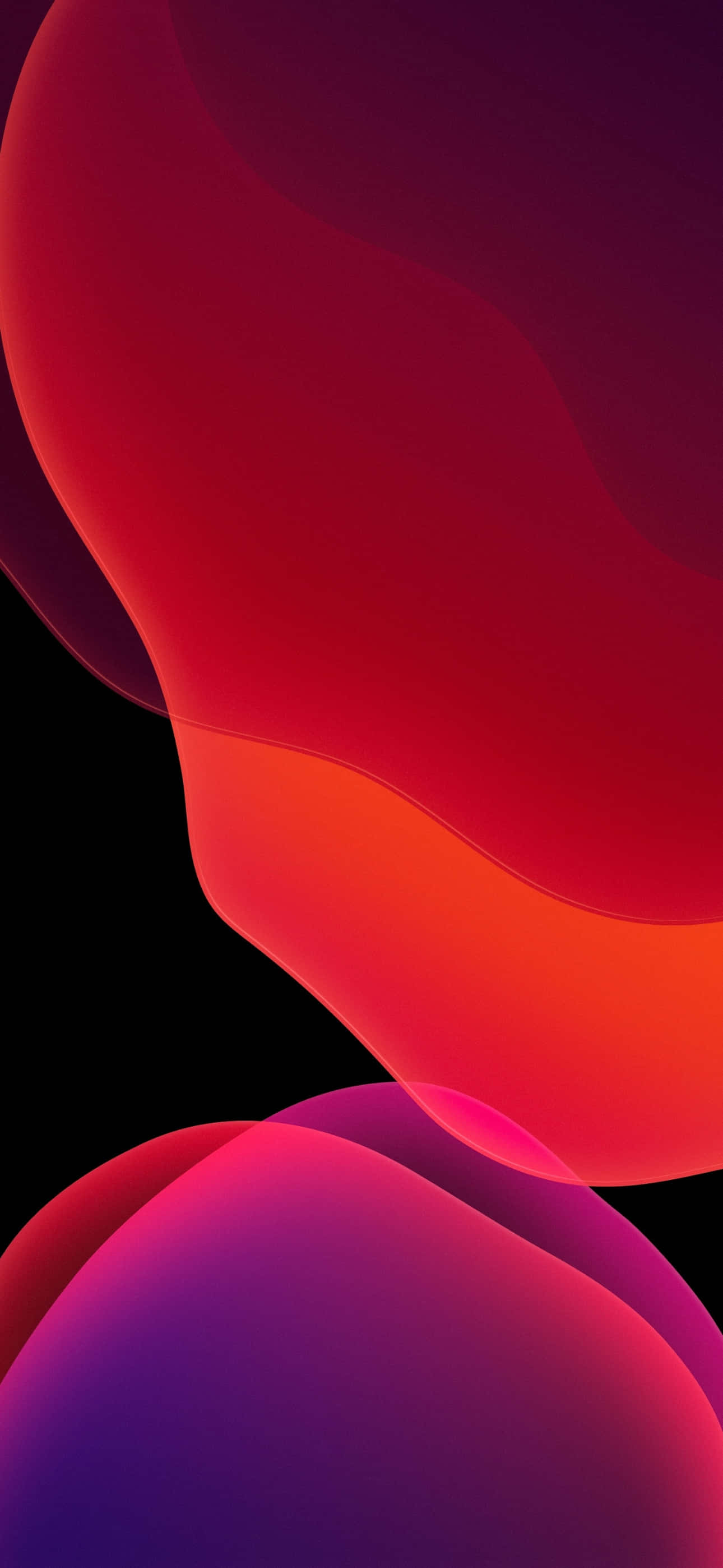 iPhone 15 Pro Max, deep red orange, purple, 2K Phone Wallpaper