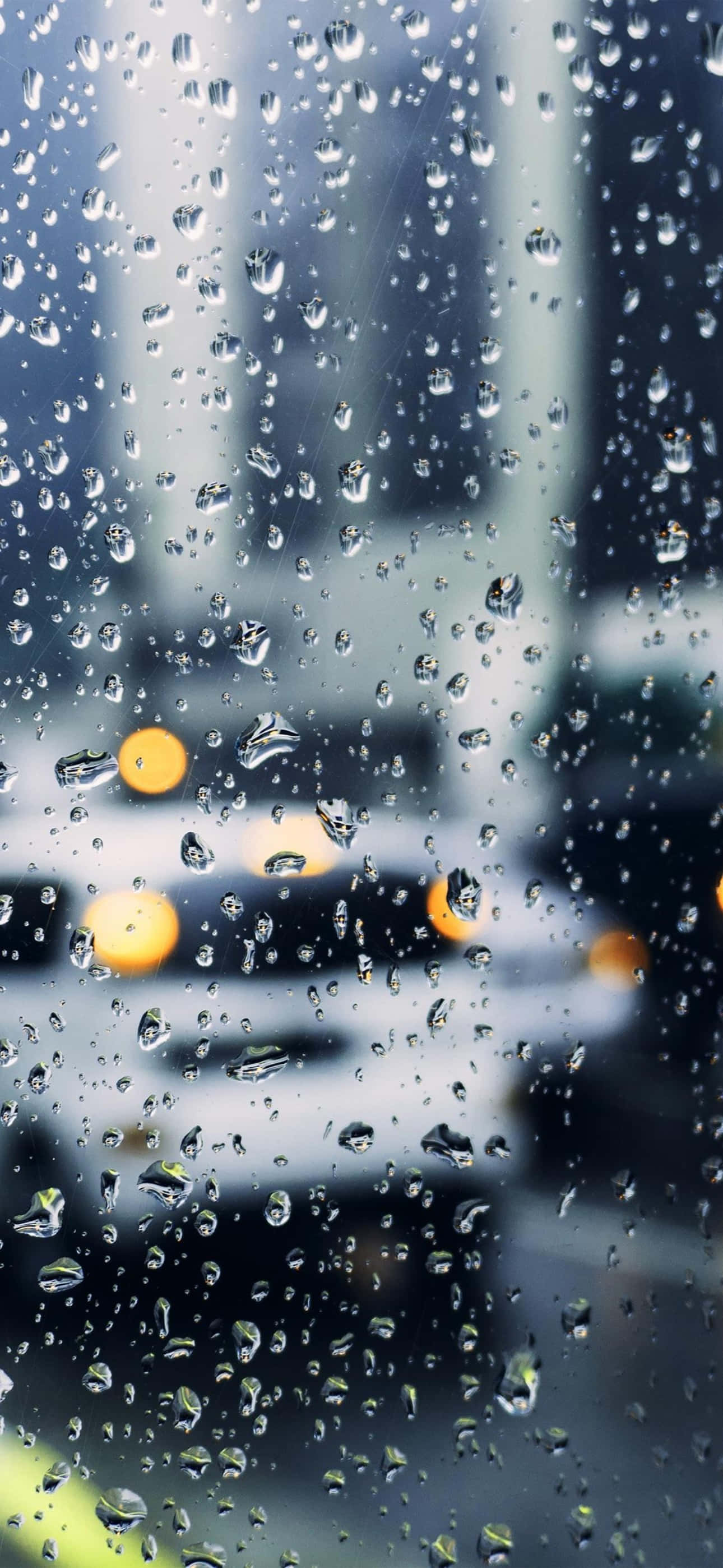 iPhone 15 Pro Max, raindrops, window, 2K Phone Wallpaper