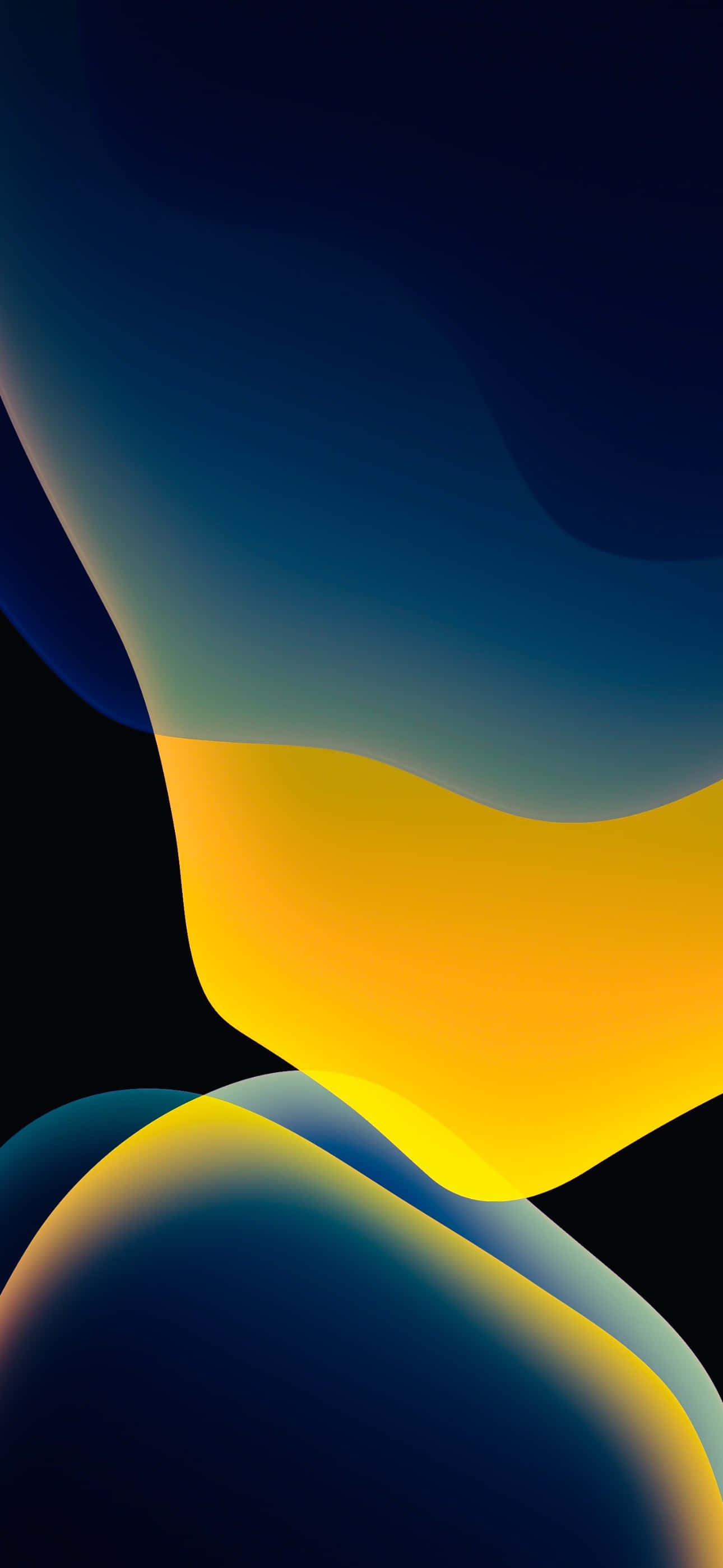 iPhone 15 Pro Max, yellow, deep blue, 2K Phone Wallpaper