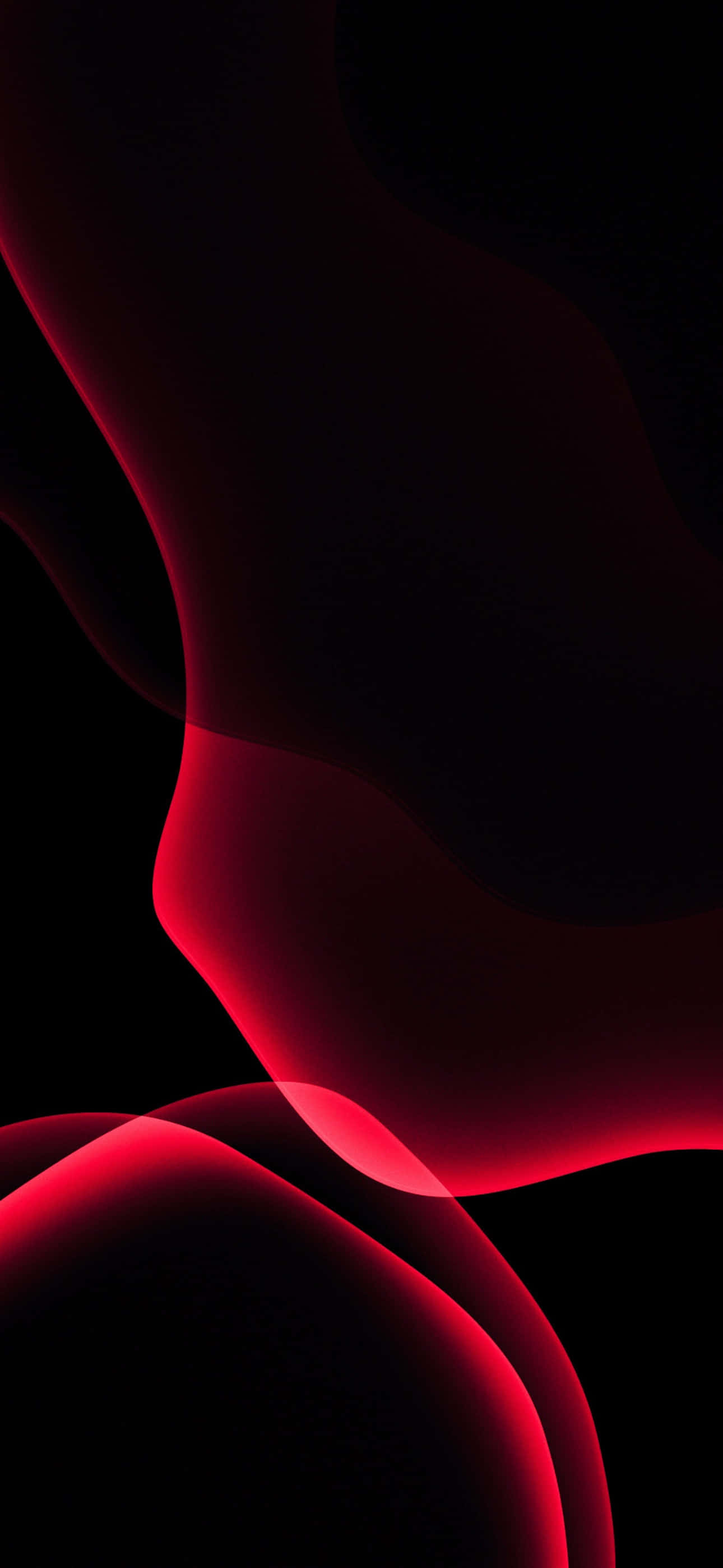 iPhone 15 Pro Max, glowing red, abstract waves, 2K Phone Wallpaper