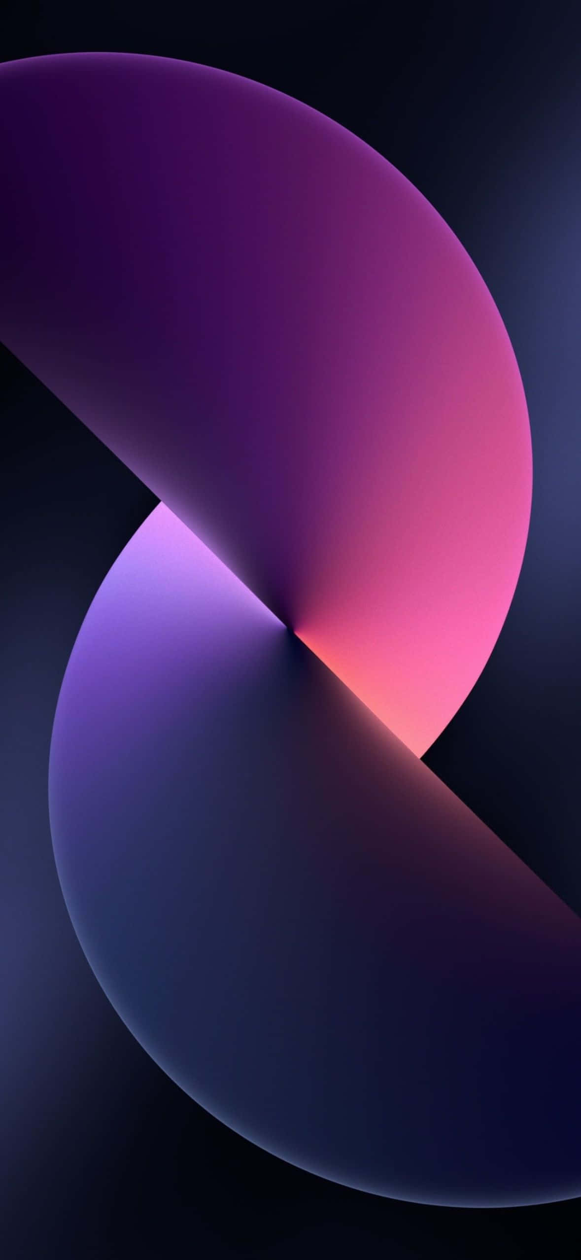 iPhone 15, purple and pink gradient, glowing curved shapes, Full HD Phone Wallpaper