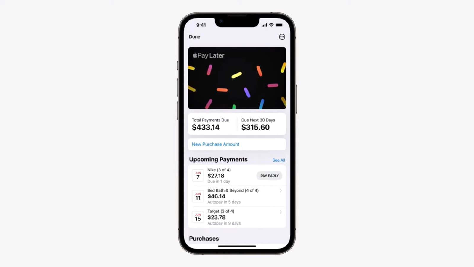 iPhone, Apple Pay Later, confetti, HD Desktop Wallpaper