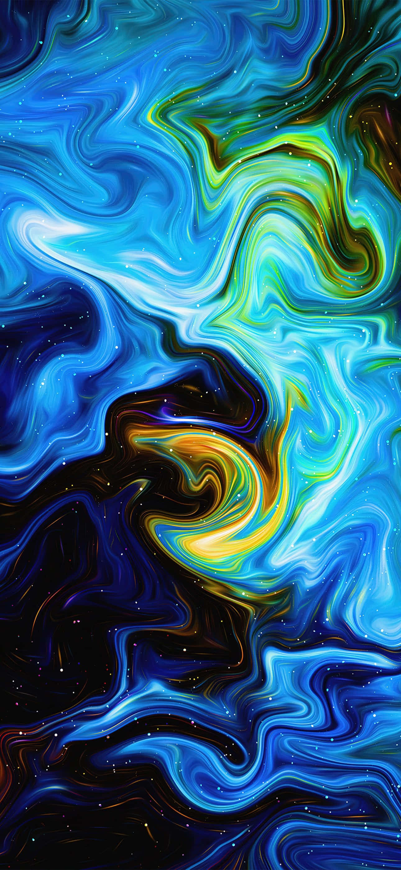 iPhone 16 Plus, electric blue, green, 2K Phone Wallpaper