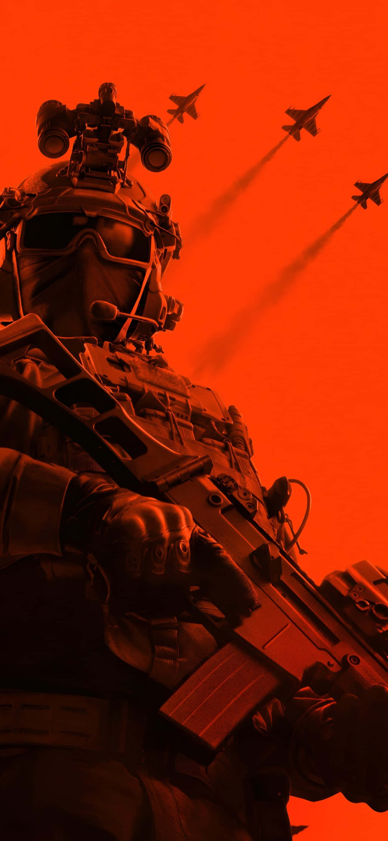 iPhone 16 Plus, soldier, tactical gear, 2K Phone Wallpaper